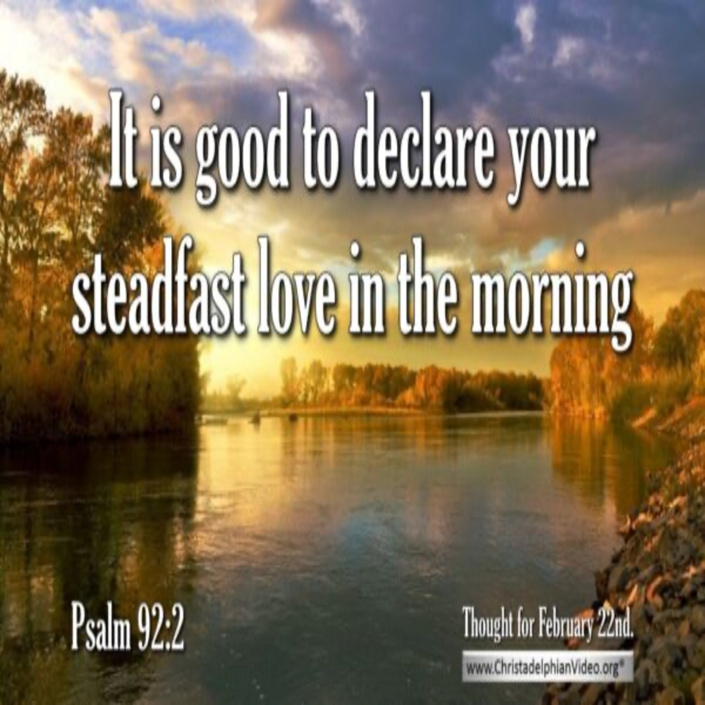 Thought for February 22nd. “DECLARE YOUR STEADFAST LOVE” episode artwork