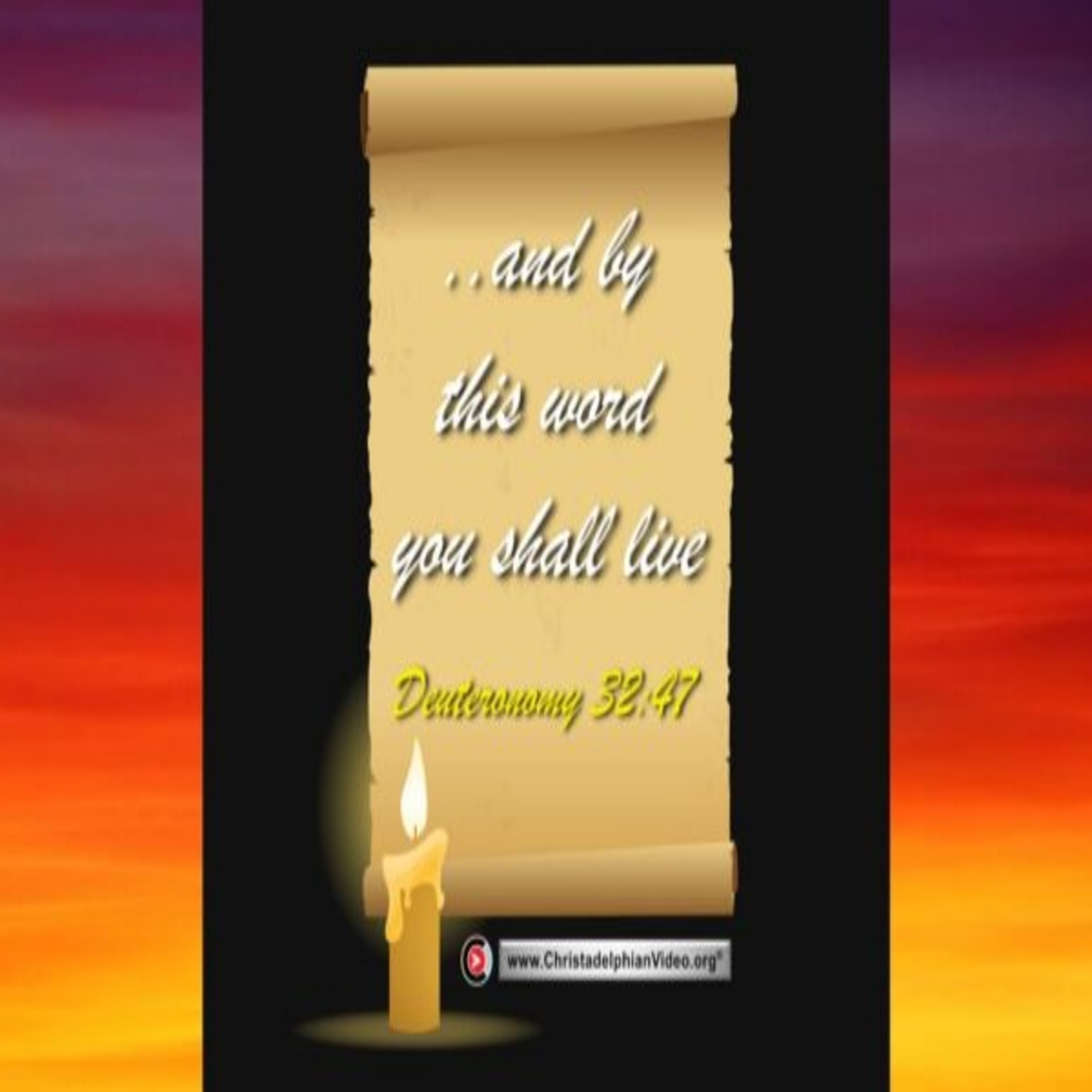 Thought for May 15th. “BY THIS WORD YOU SHALL LIVE” episode artwork