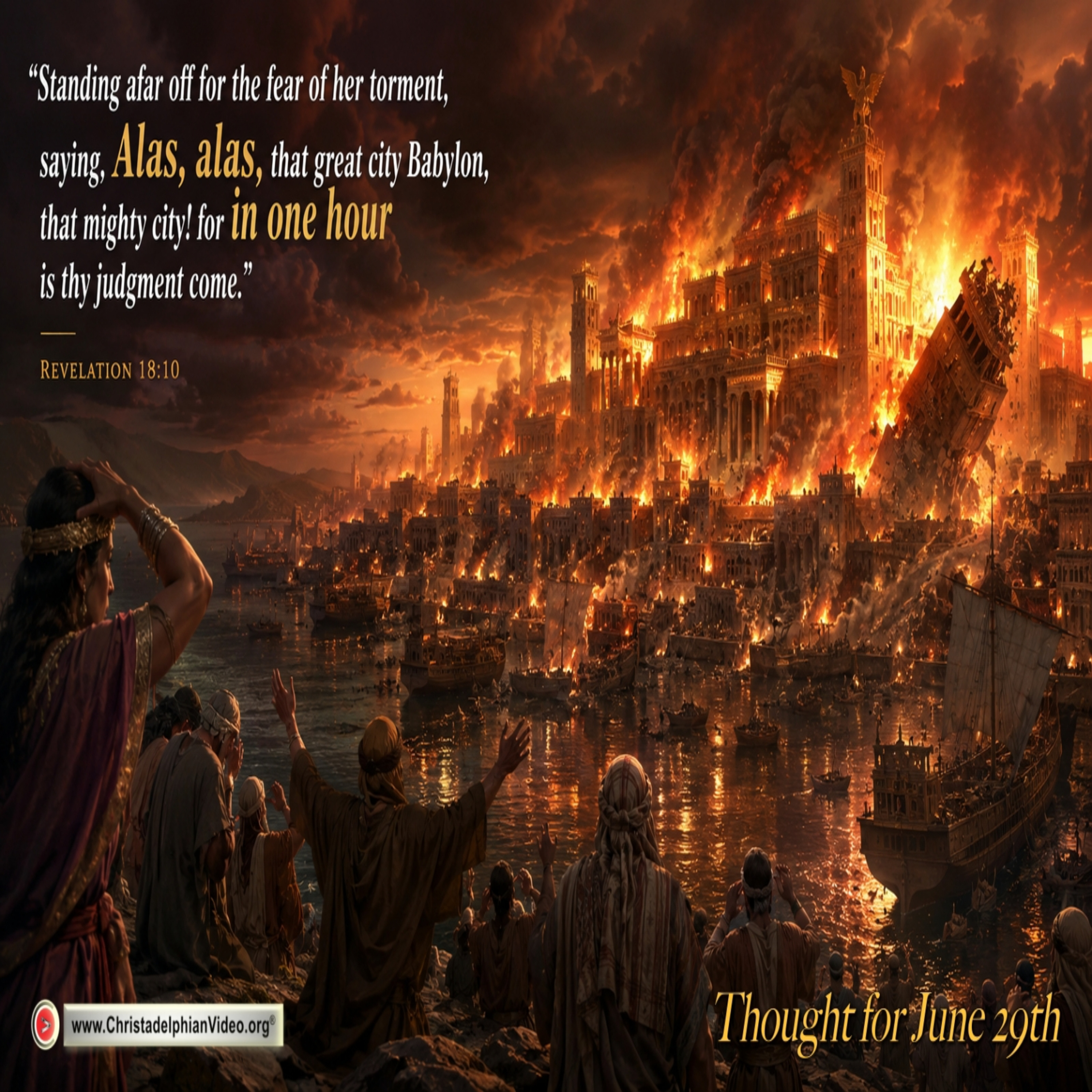 Thought for June 29th. “FOR IN A SINGLE HOUR” episode artwork