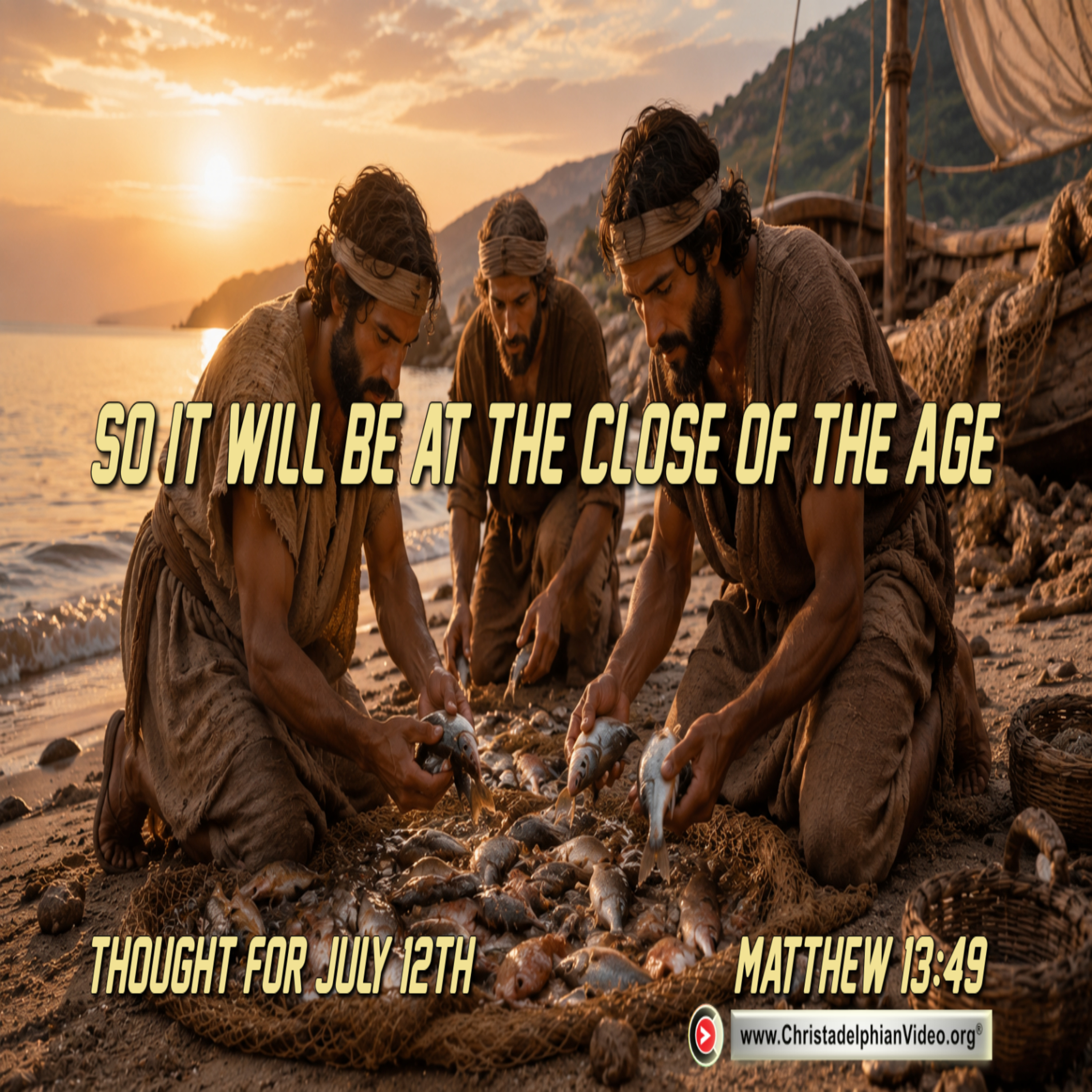 Thought for July 12th. “SO IT WILL BE AT THE CLOSE OF THE AGE”   episode artwork
