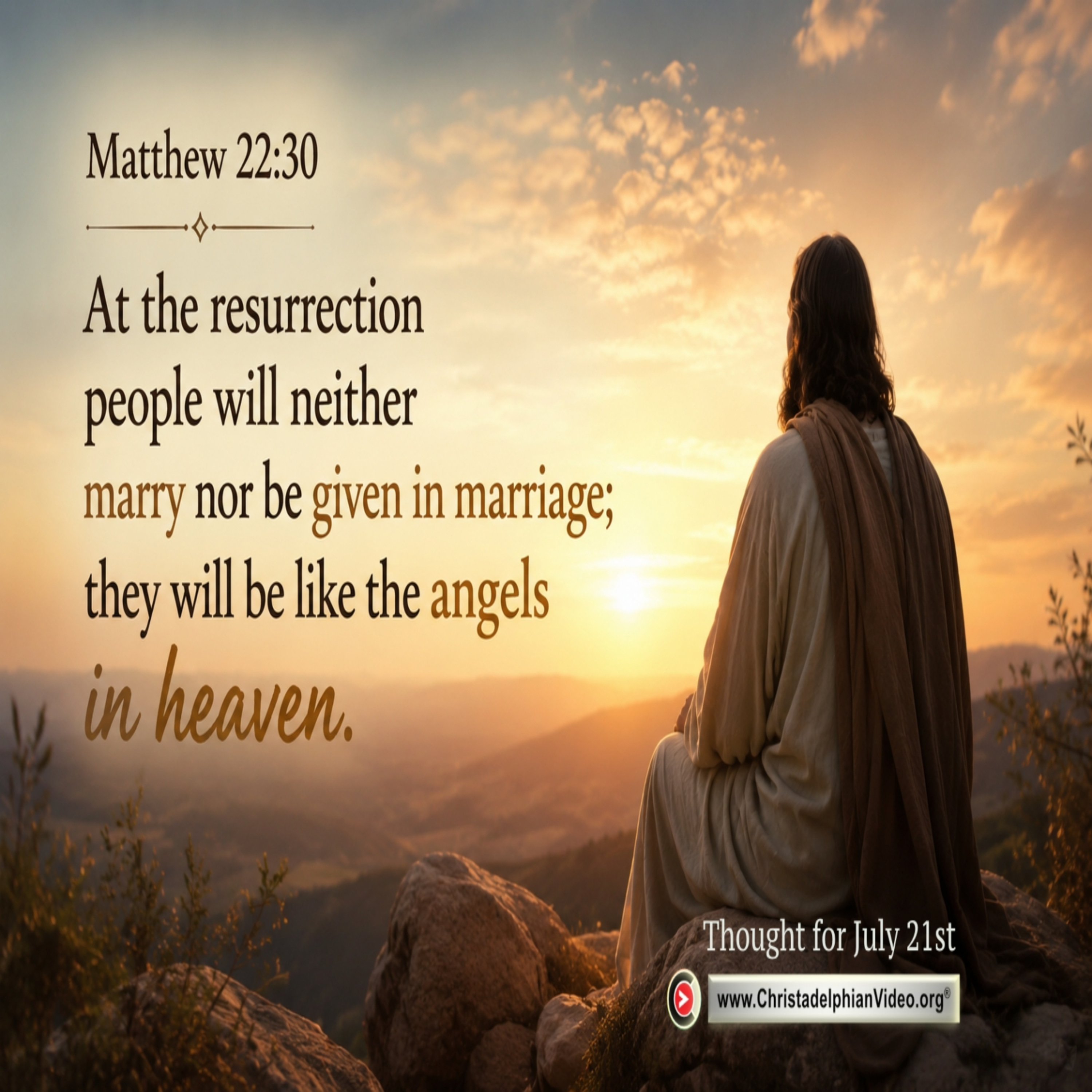 Thought for July 21st. “… LIKE ANGELS IN HEAVEN” episode artwork