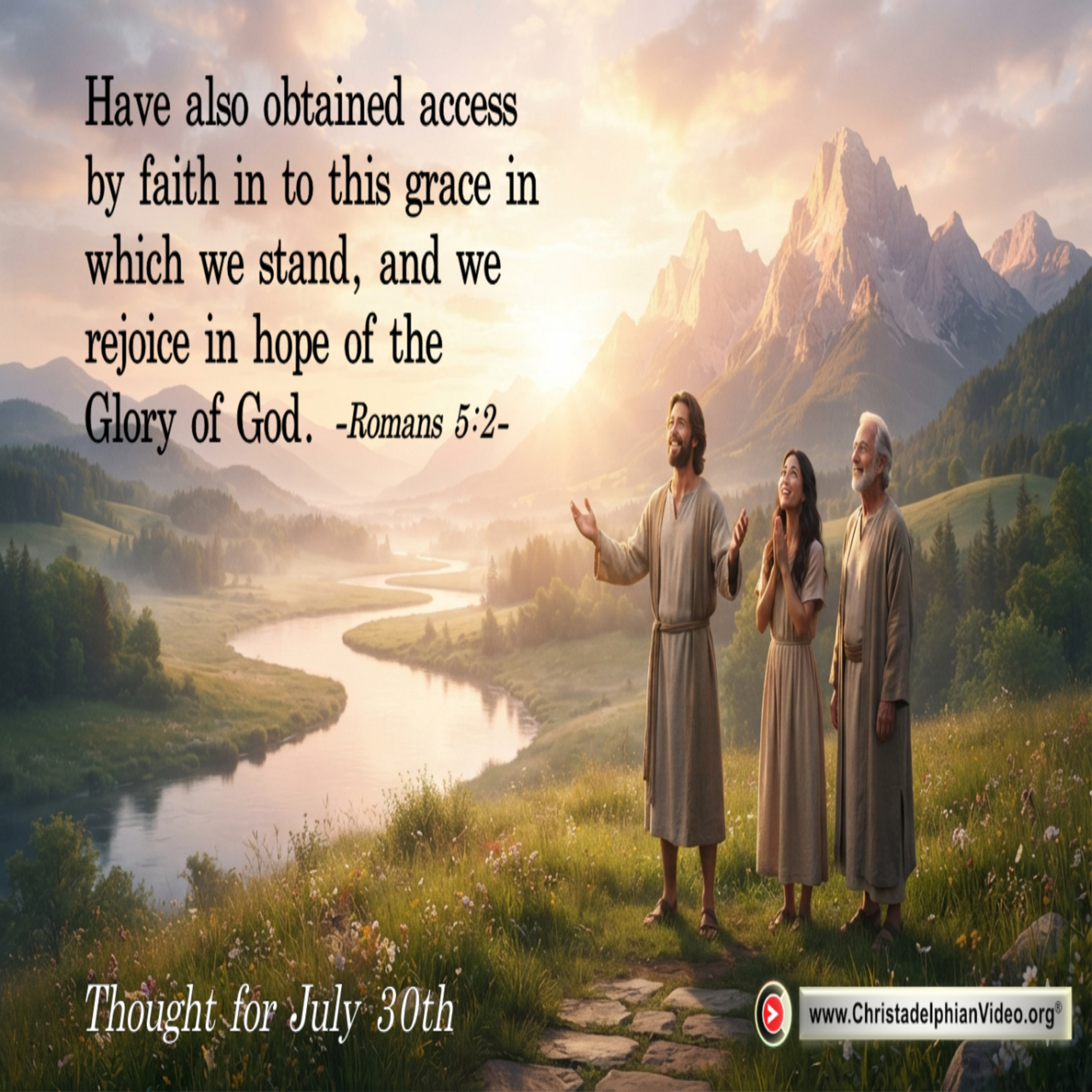 Thought forJuly 30th. “WE REJOICE IN HOPE” episode artwork