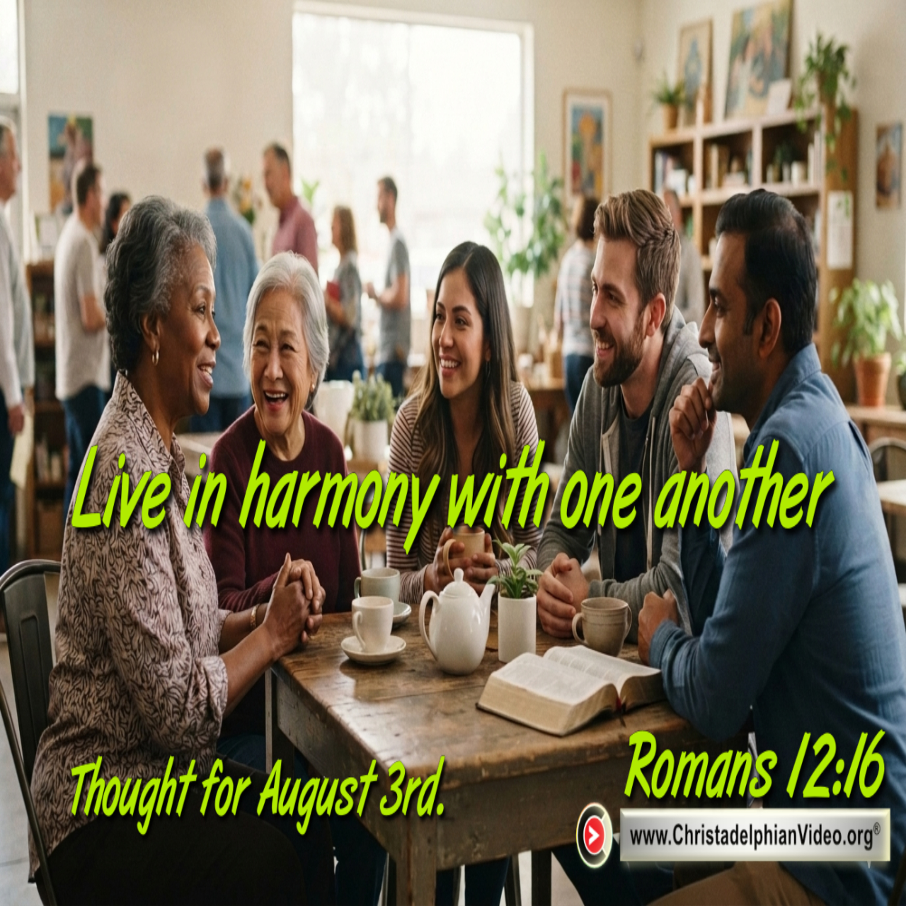 Thought for August 3rd. “LIVE IN HARMONY WITH ONE ANOTHER” episode artwork