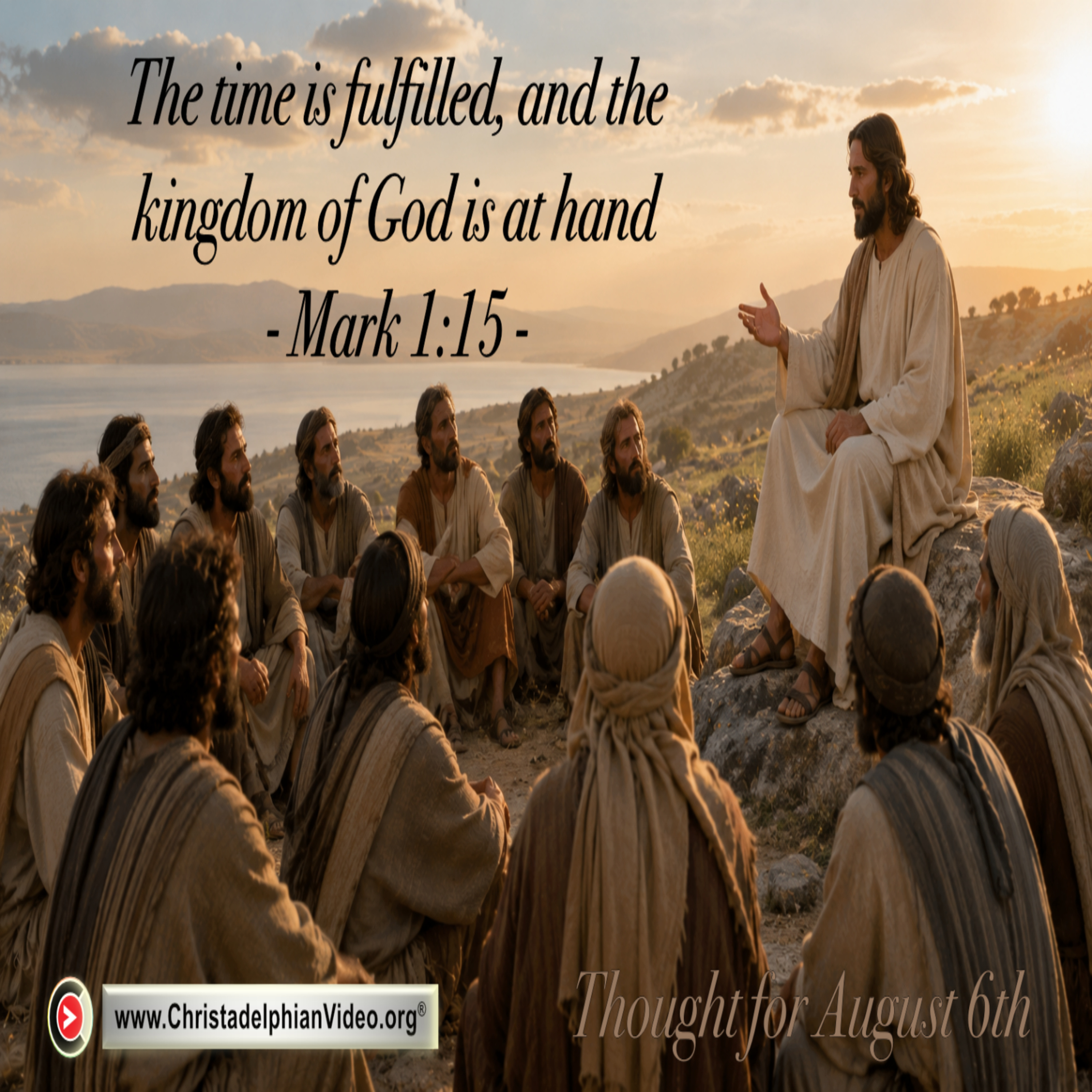 Thought for August 6th. “THE TIME IS FULFILLED” episode artwork