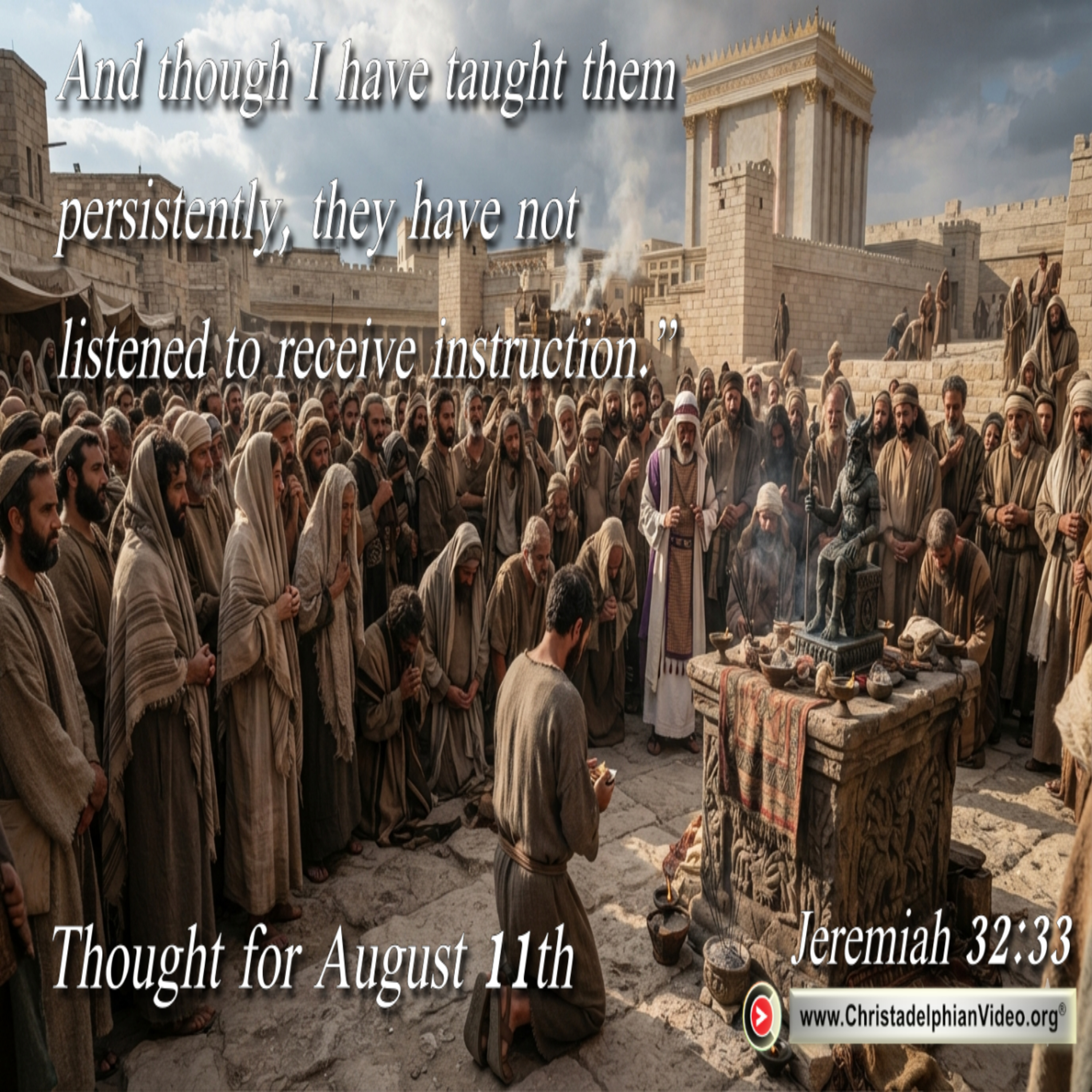 Thought for August 11th. “I HAVE TAUGHT THEM PERSISTENTLY” episode artwork