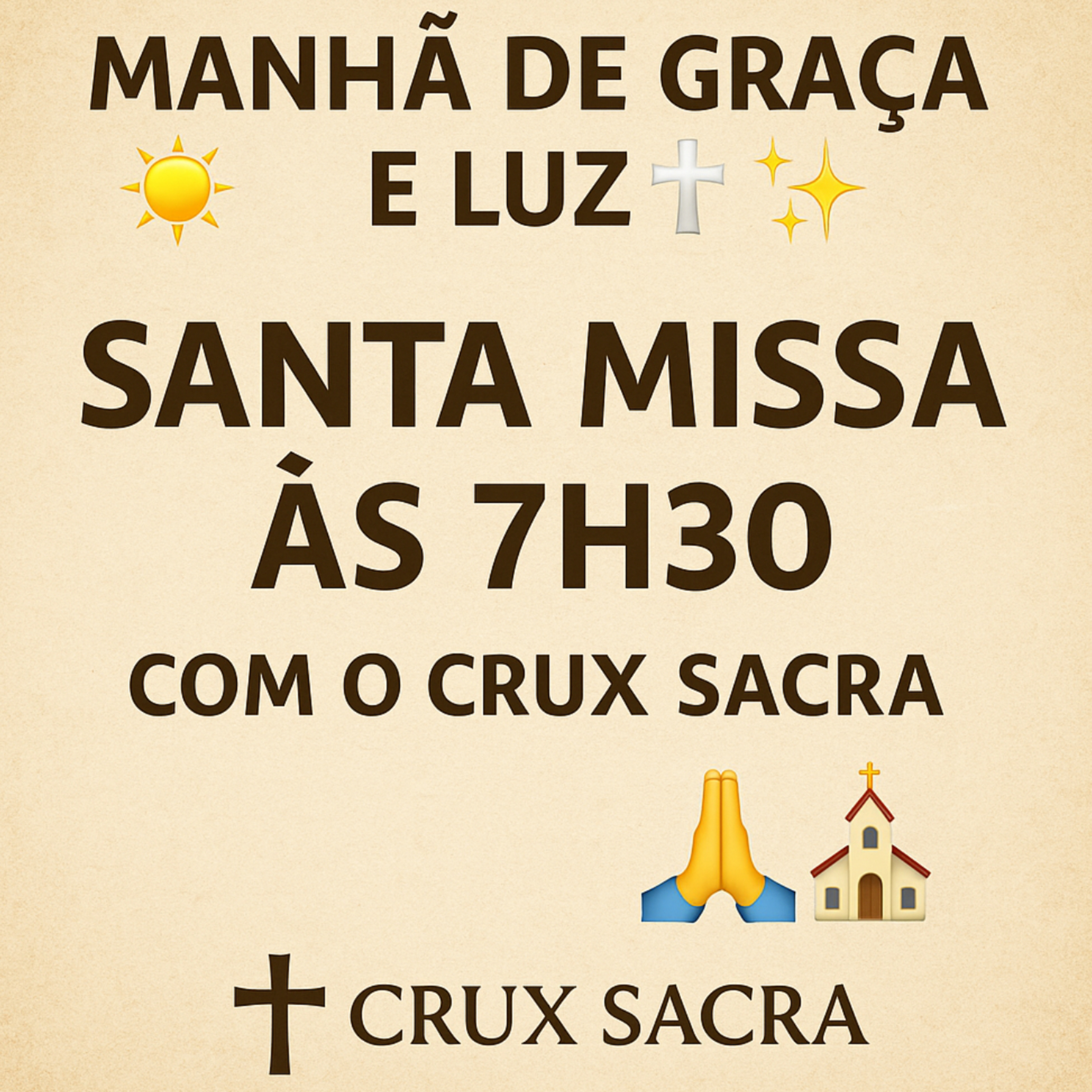 
🌅 Manhã de Graça e Luz! ✝️✨ Santa Missa às 7h30 com o Crux Sacra 🙏💒 12. Domingo Comum
 episode artwork