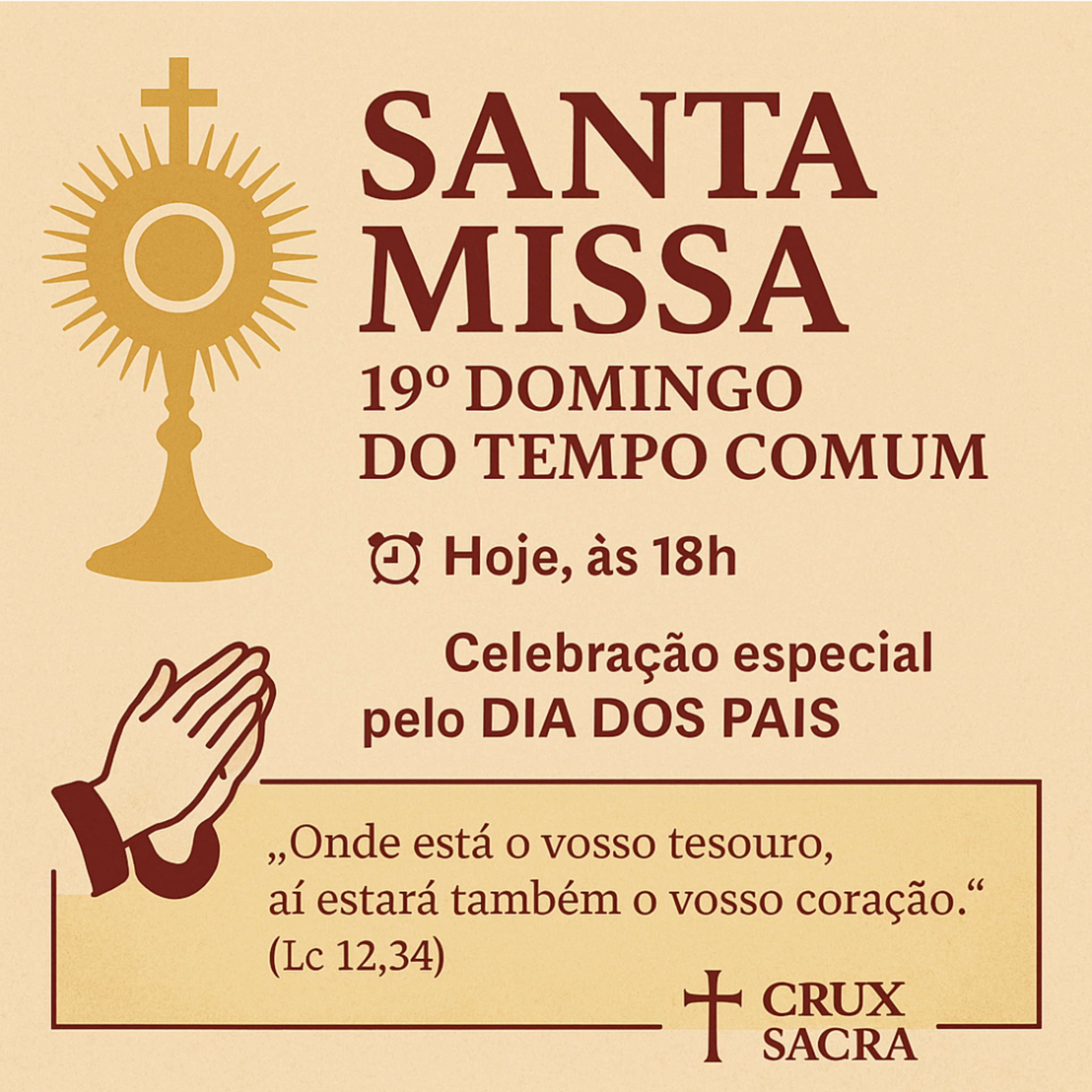 📿 19º Domingo Comum - 18h