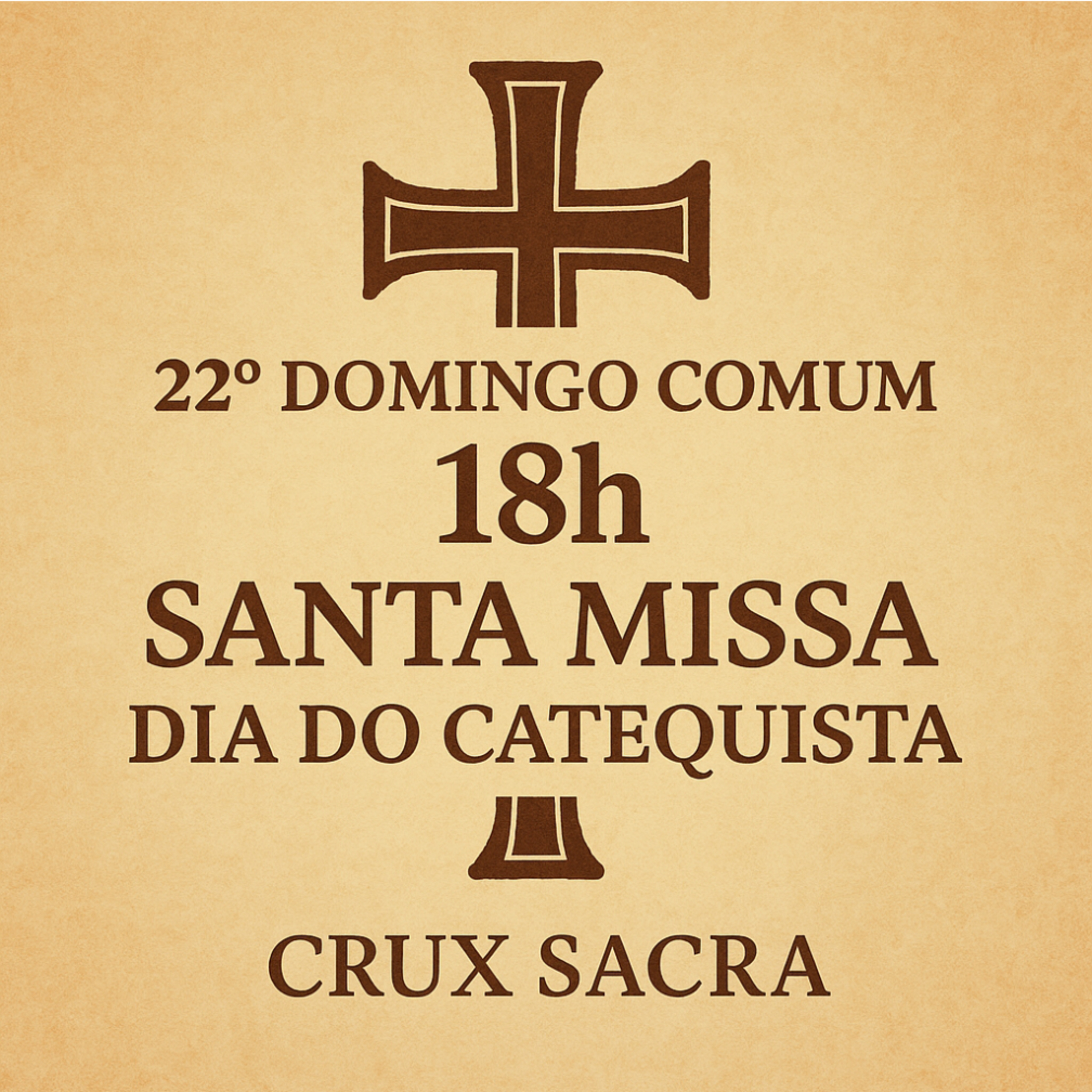 18h - 📖✨ Santa Missa – 22º Domingo Comum ✨📖
