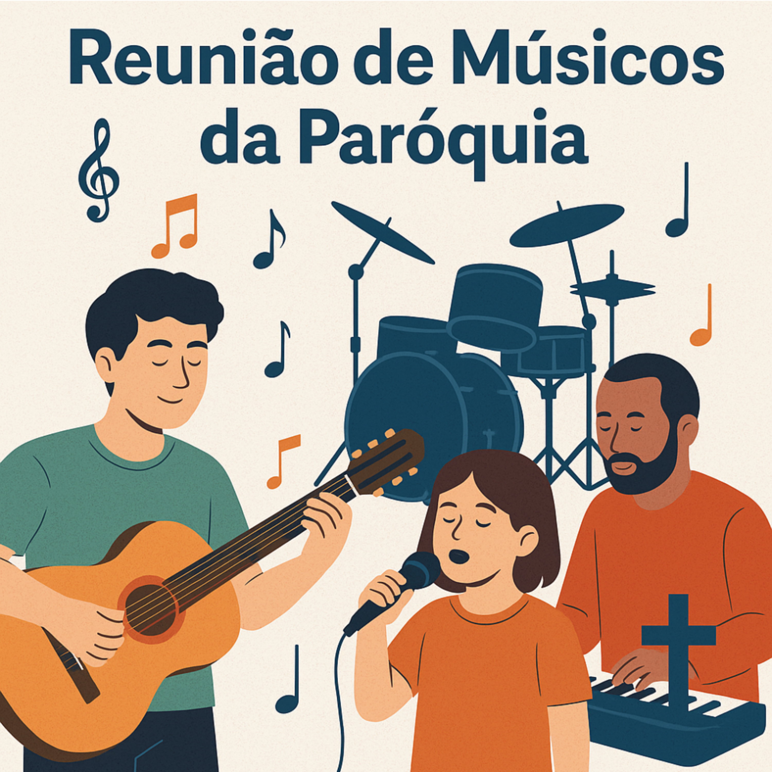11 de outubro de 2025 - reunião de músicos na Paróquia - com nosso amado pároco, Padre Cláudio (IMC)
