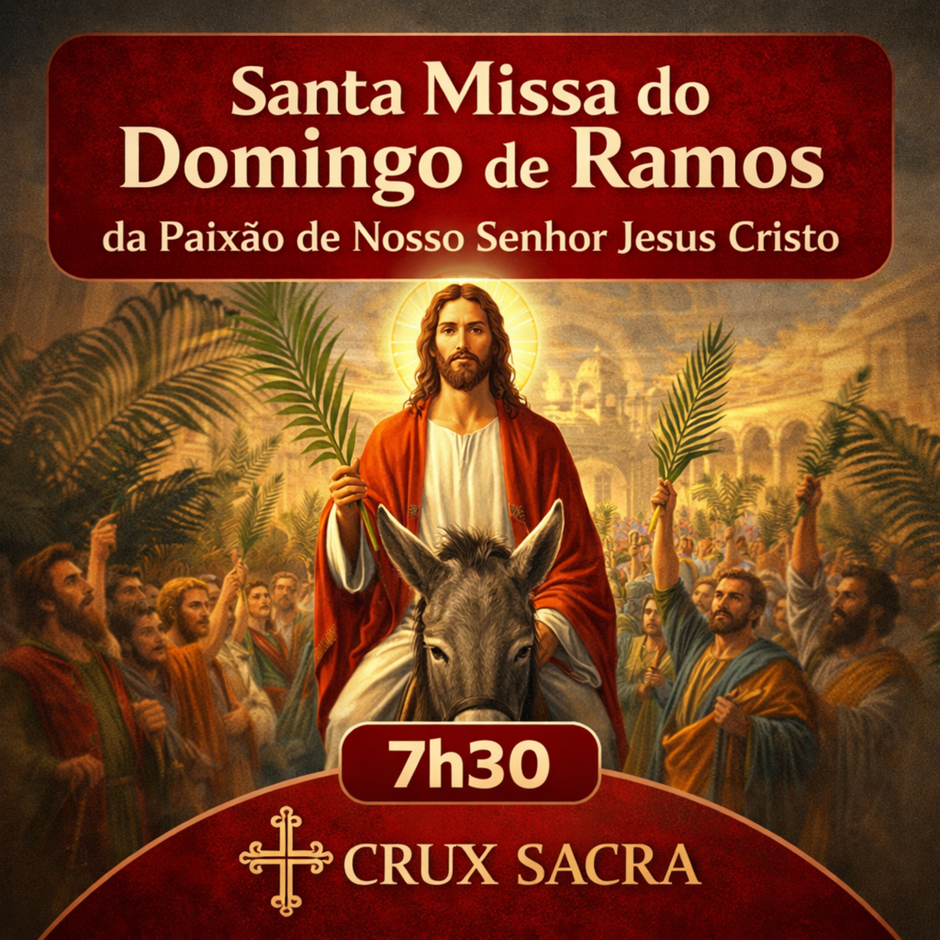 29 de Março de 2026 - 📍Santa Missa do Domingo de Ramos da Paixão de Nosso Senhor Jesus Cristo – 7h30