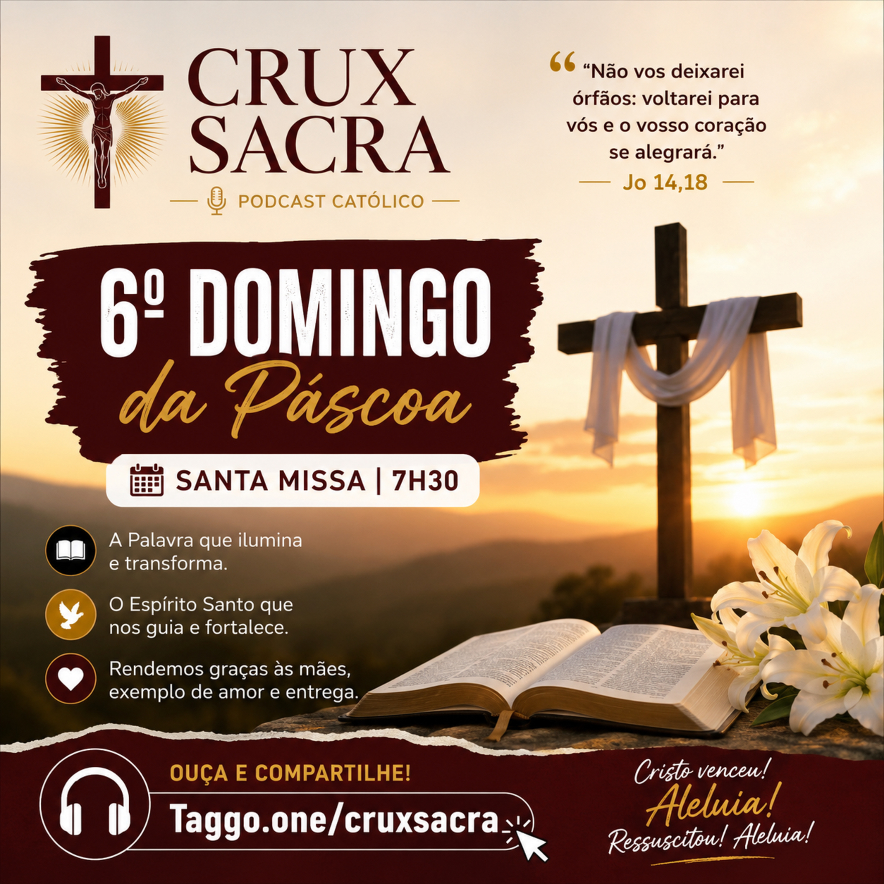 10 de Maio de 2026 - Santa Missa do 6. Domingo da Páscoa - 7h30