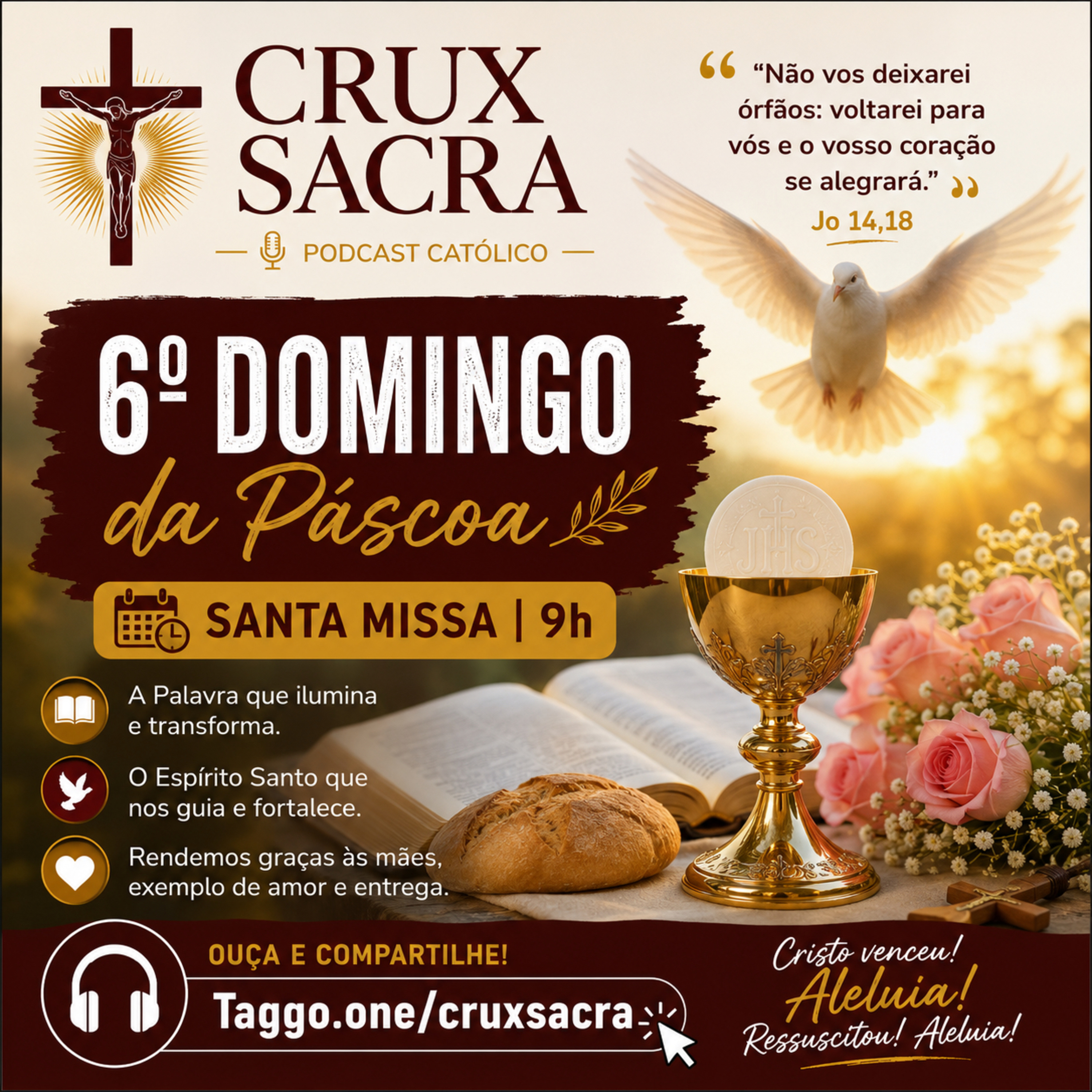 10 de Maio de 2026 - Santa Missa – 6º Domingo da Páscoa | 9h 