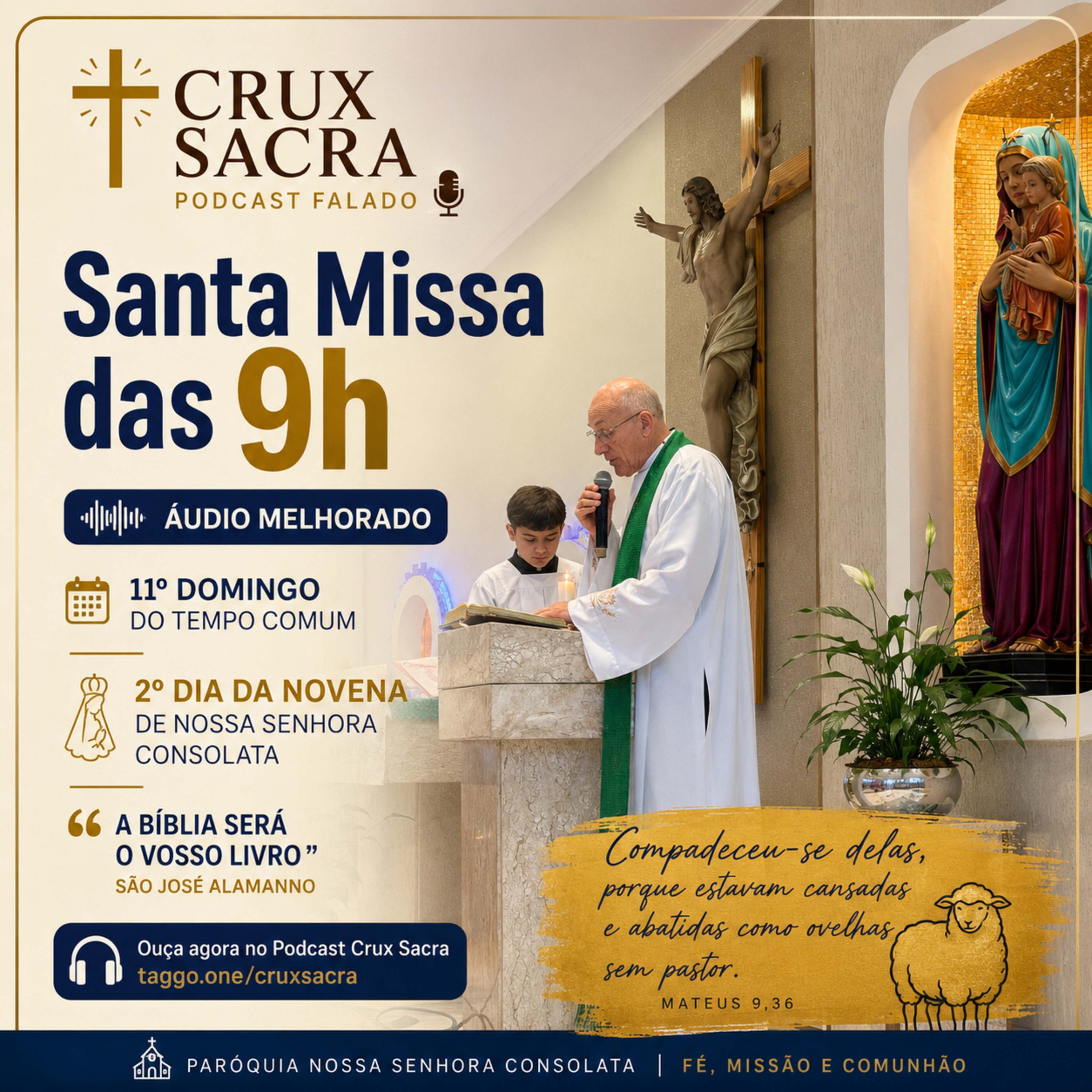 14 de Junho de 2026 - 11. Domingo Comum - 9h - Santa Missa - áudio melhorado 
