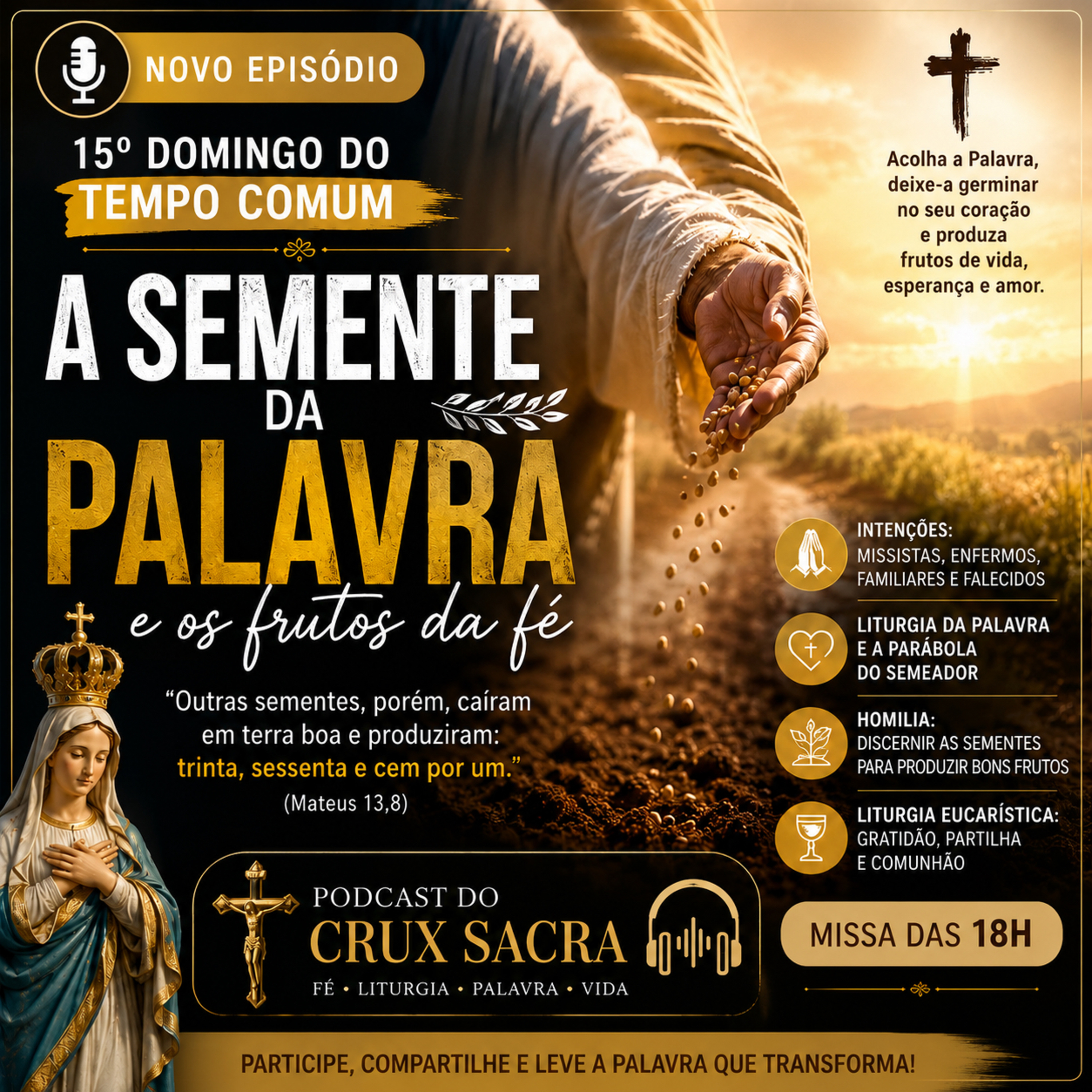 12 de Julho de 2026 - 18h - 15. Domingo Comum 
