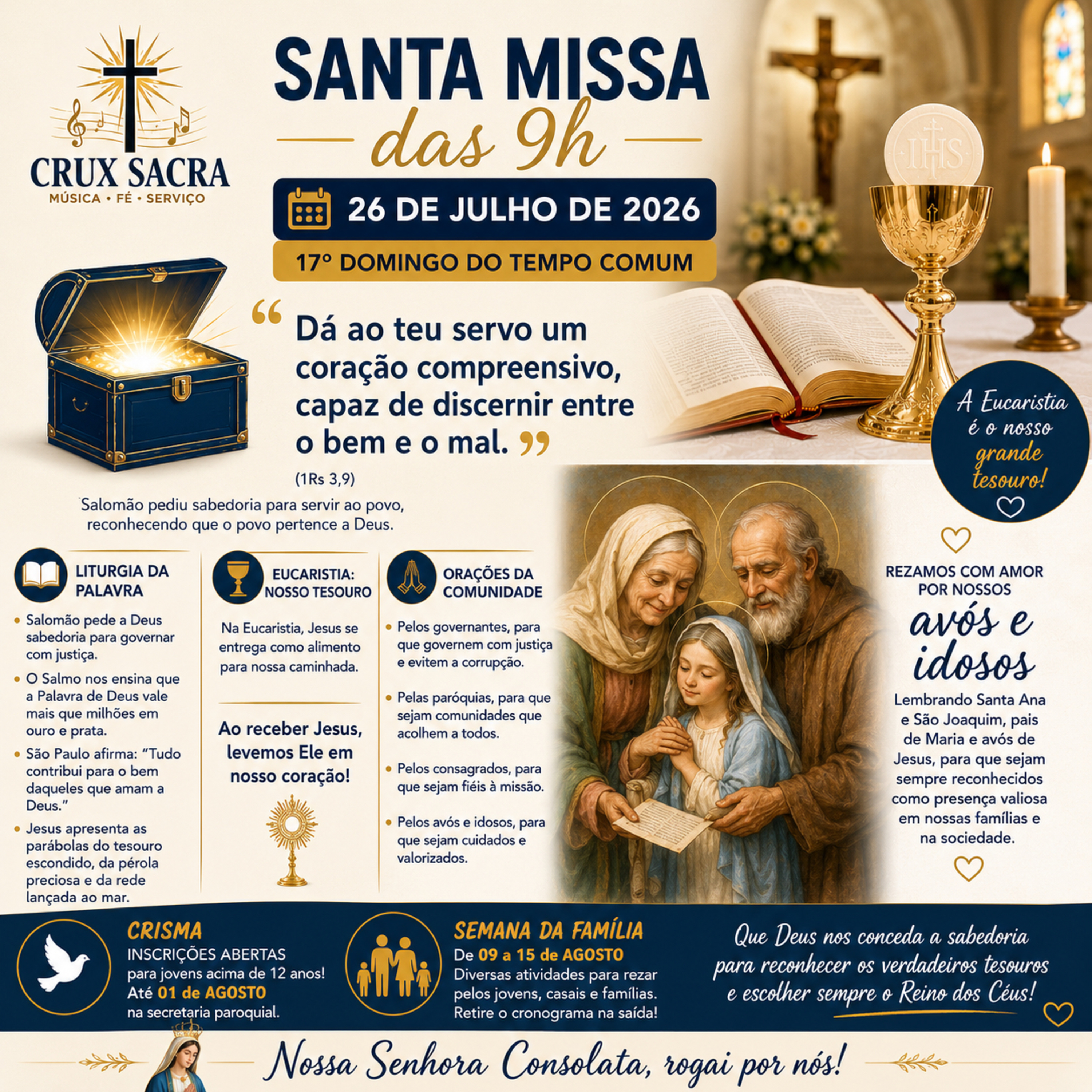 26 de julho de 2026 - 9h - 17. Domingo Comum