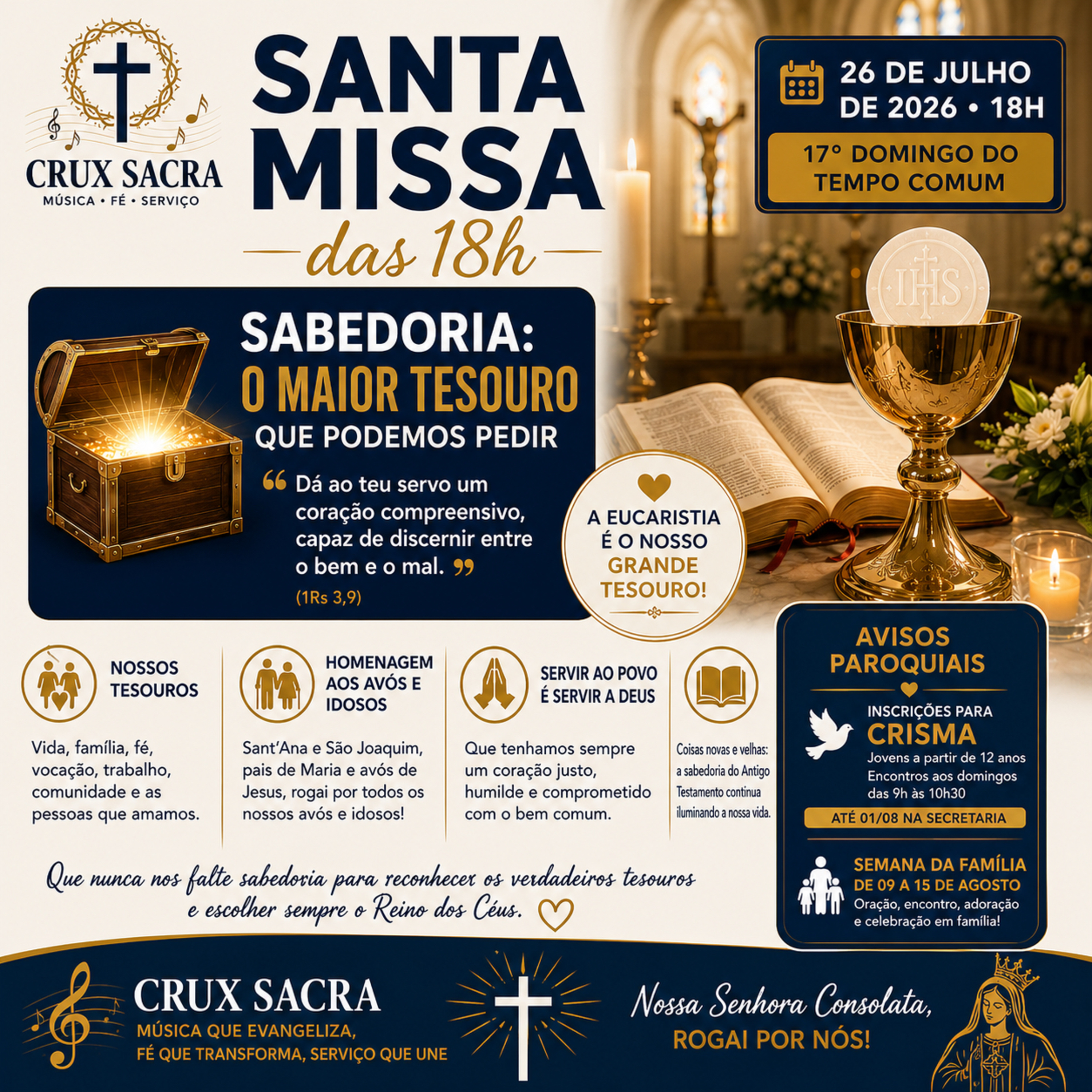 26 de Julho de 2026 - 18h - 17. Domingo Comum 