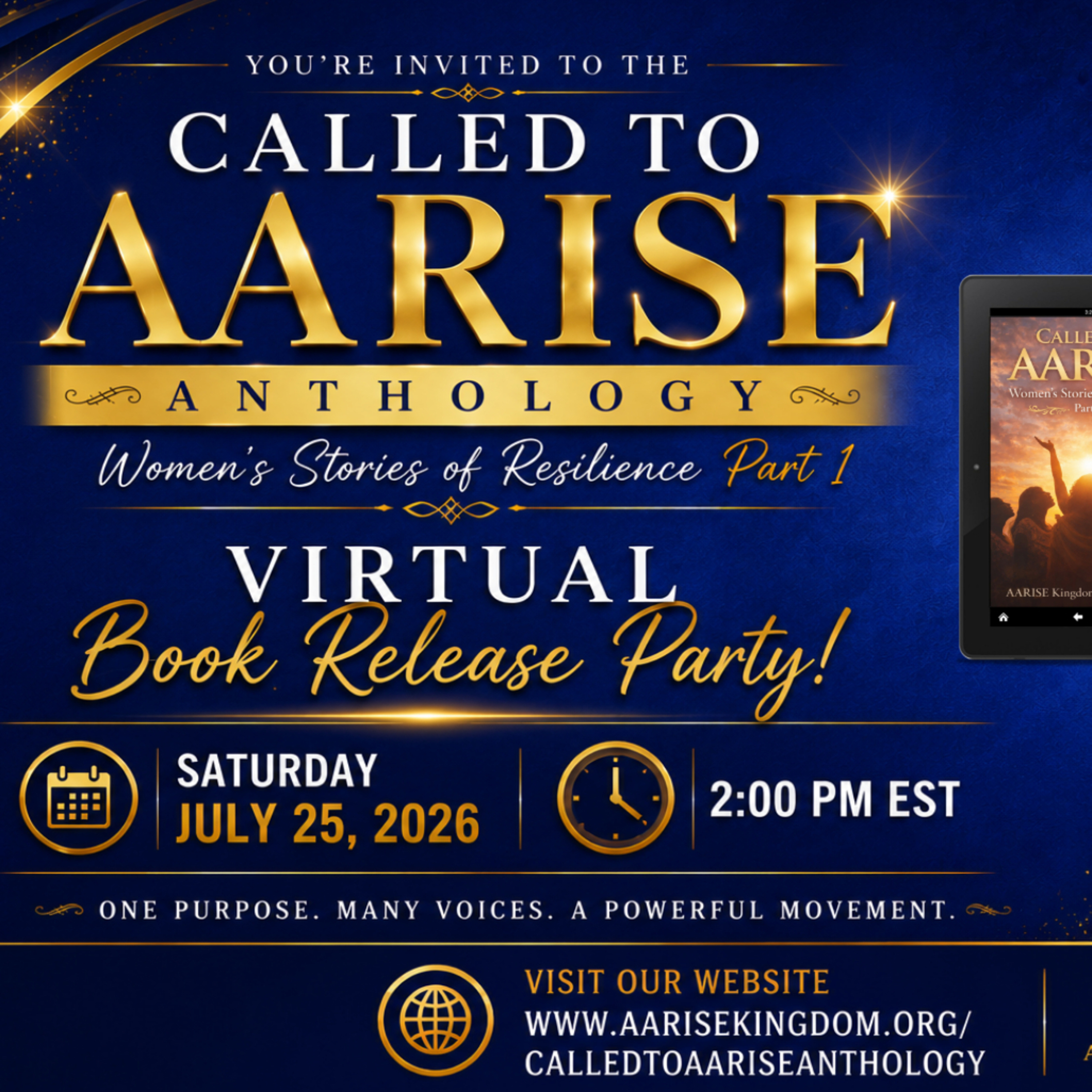 CALLED TO AARISE Book Release Party episode artwork
