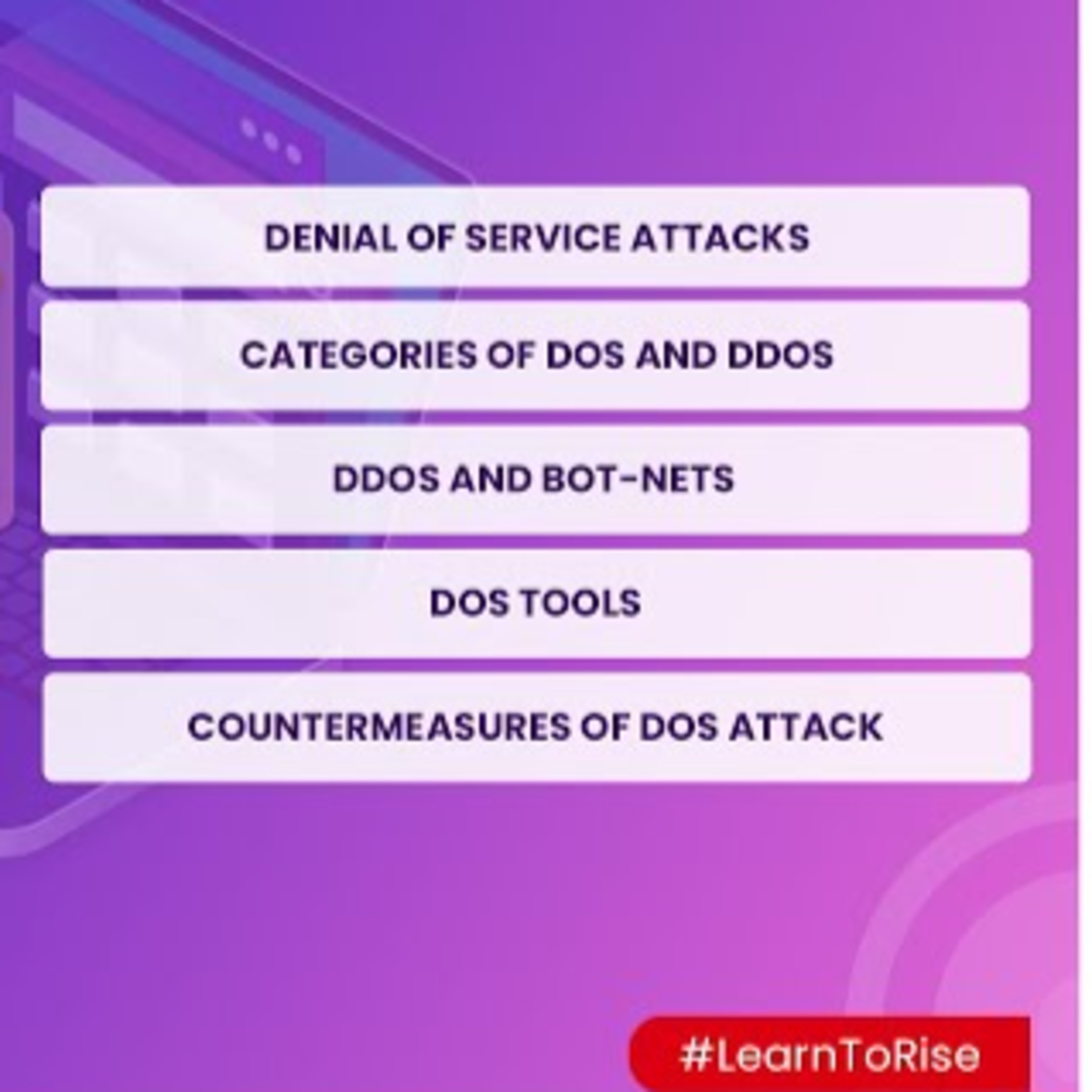 Denial of Service Attacks | Categories of Dos and DDos | DDos and Botnet | Dos Tools