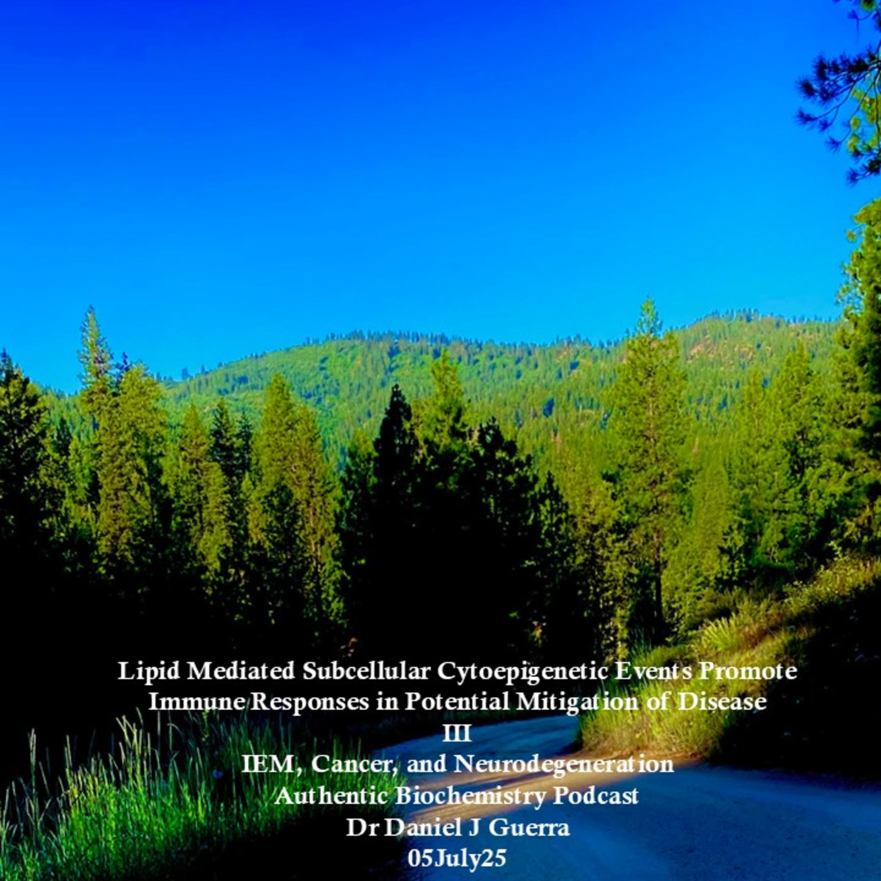 Lipid Mediated Subcellular Cytoepigenetic Events Promote Immune Responses in Potential Mitigation of Disease III IEM, Cancer, and Neurodegeneration Authentic Biochemistry Podcast Dr Daniel J Guerra