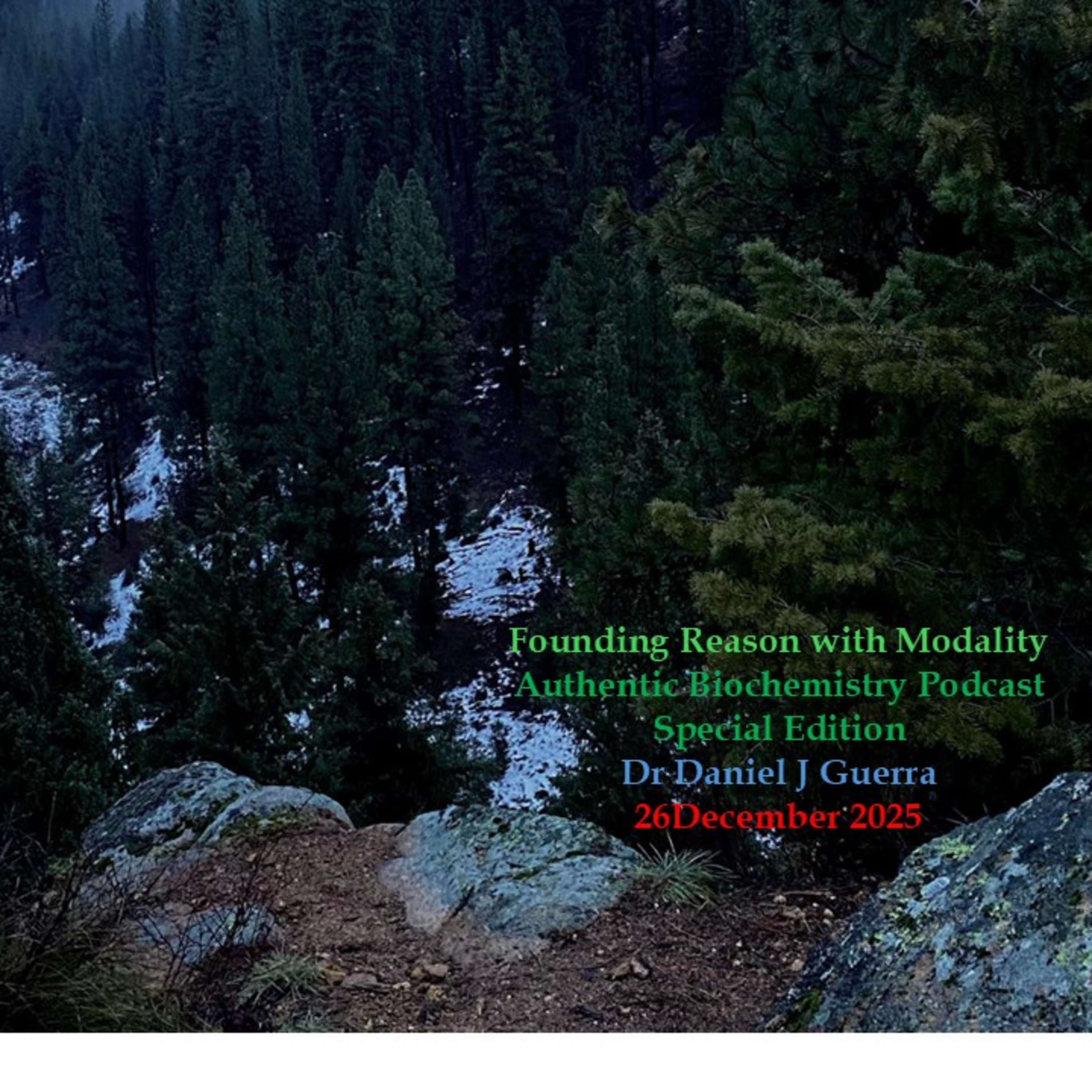 Founding Reason with Modality. Dr Daniel J Guerra. 26December25. Authentic Biochemistry Podcast special edition.