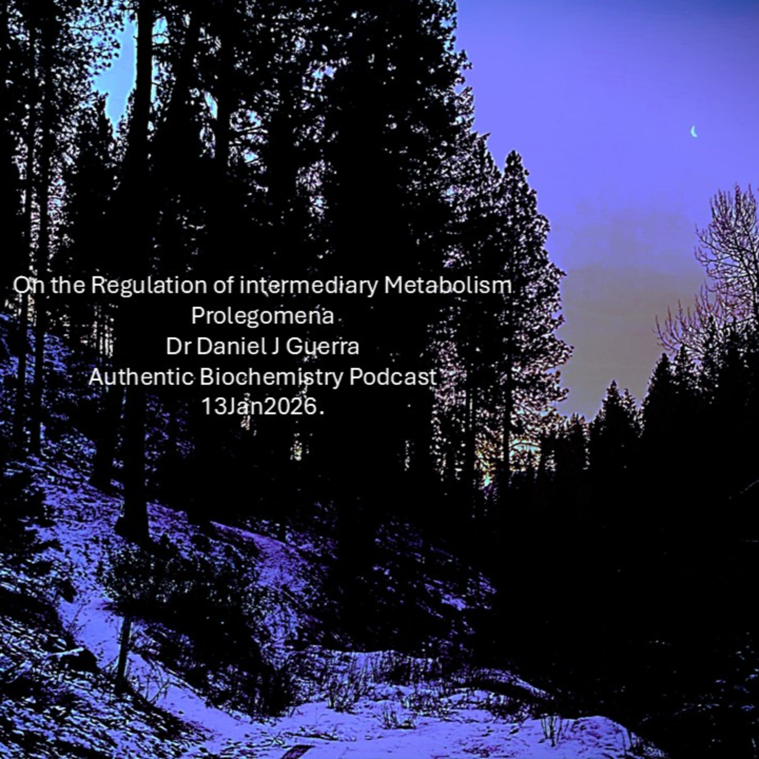 On the Regulation of Intermediary Metabolism. Prolegomena I. 13Jan2026.