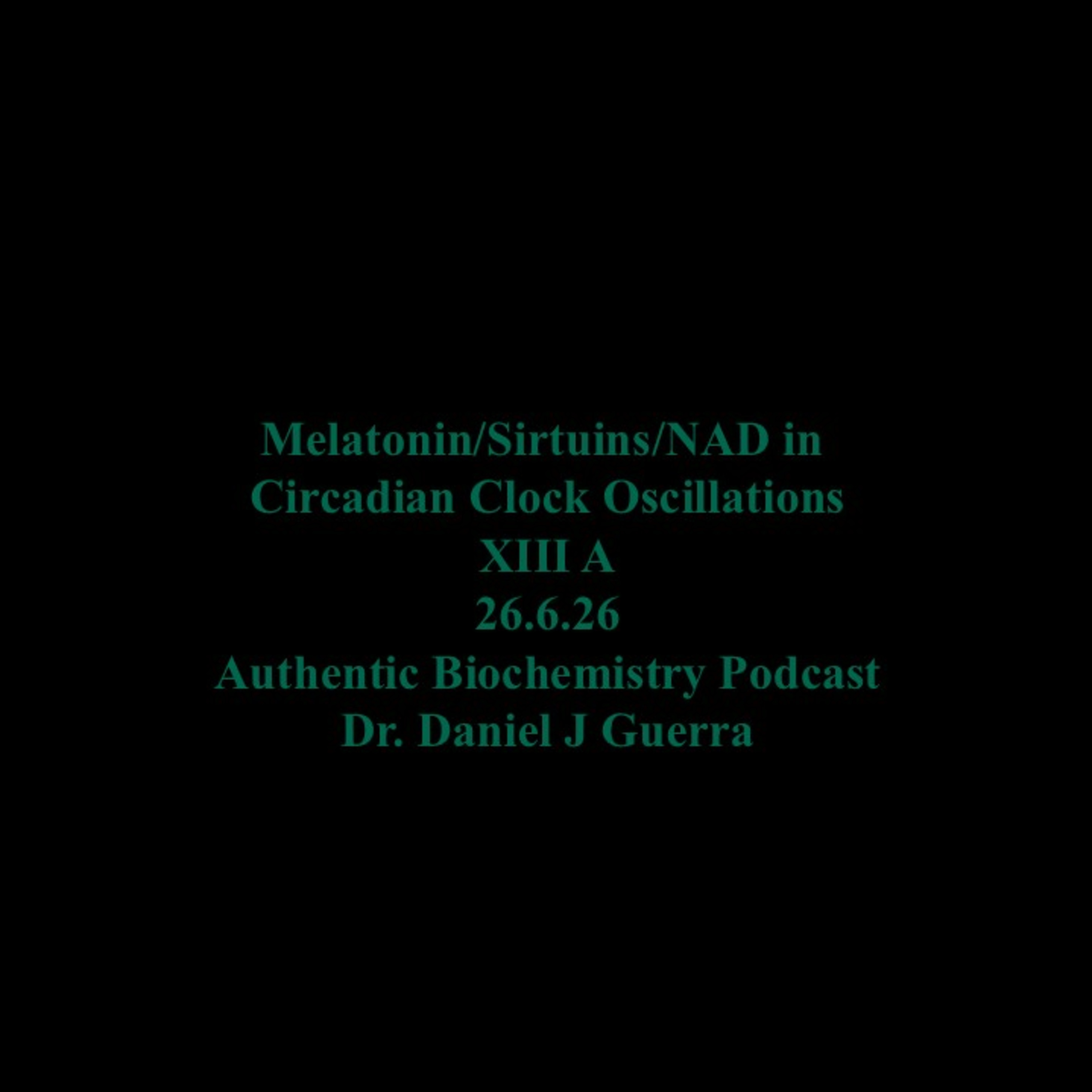 Melatonin/Sirtuins/NAD in Circadian Clock Oscillations XIII 26.6.26
