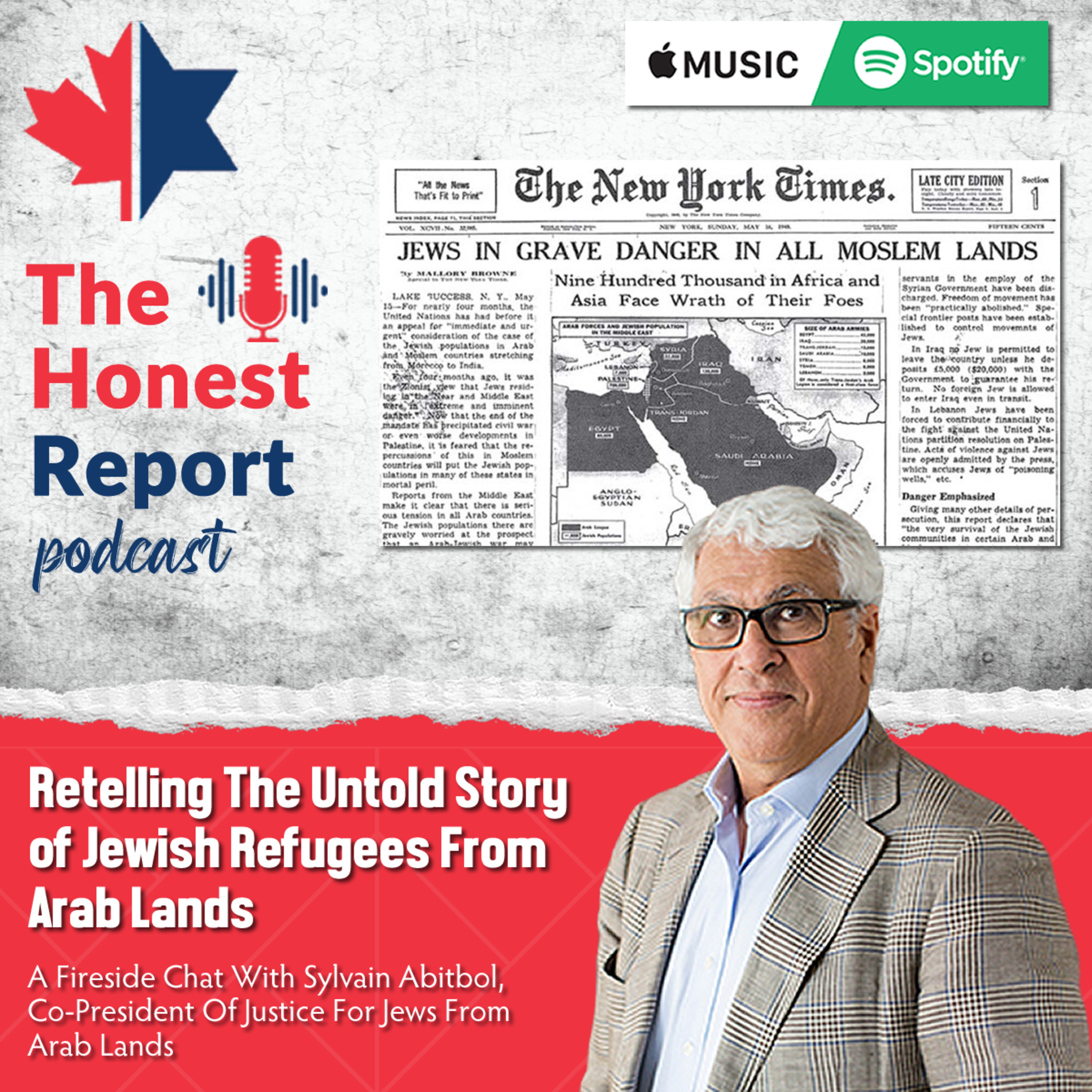 Retelling The Untold Story of Jewish Refugees From Arab Lands: A Fireside Chat With Sylvain Abitbol, Co-President Of Justice For Jews From Arab Lands episode artwork