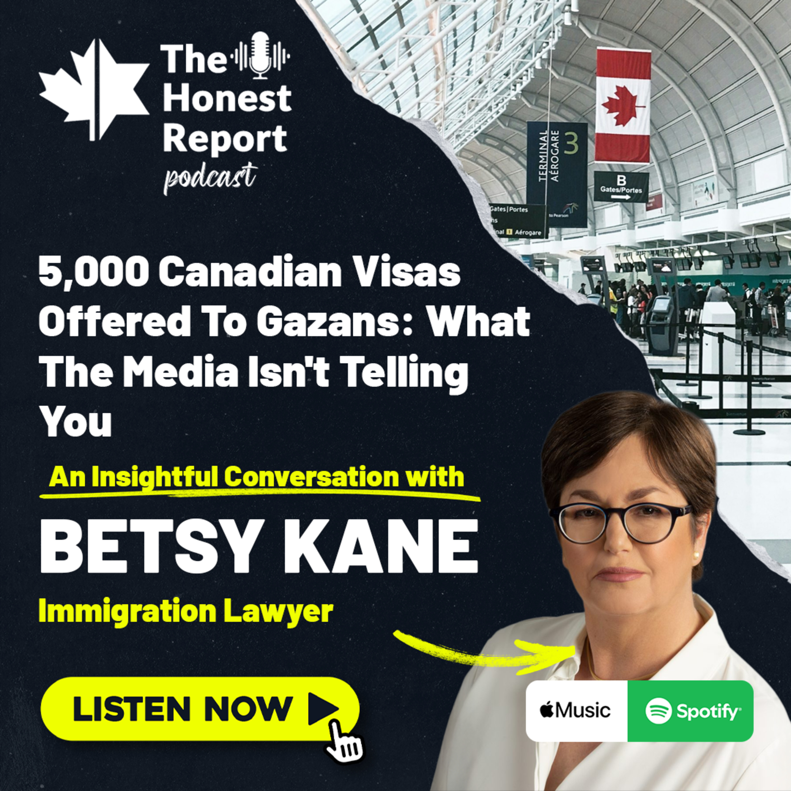 5,000 Canadian Visas Offered To Gazans: What The Media Isn't Telling You; A Fireside Chat With Betsy Kane From Lawyers For Secure Immigration episode artwork