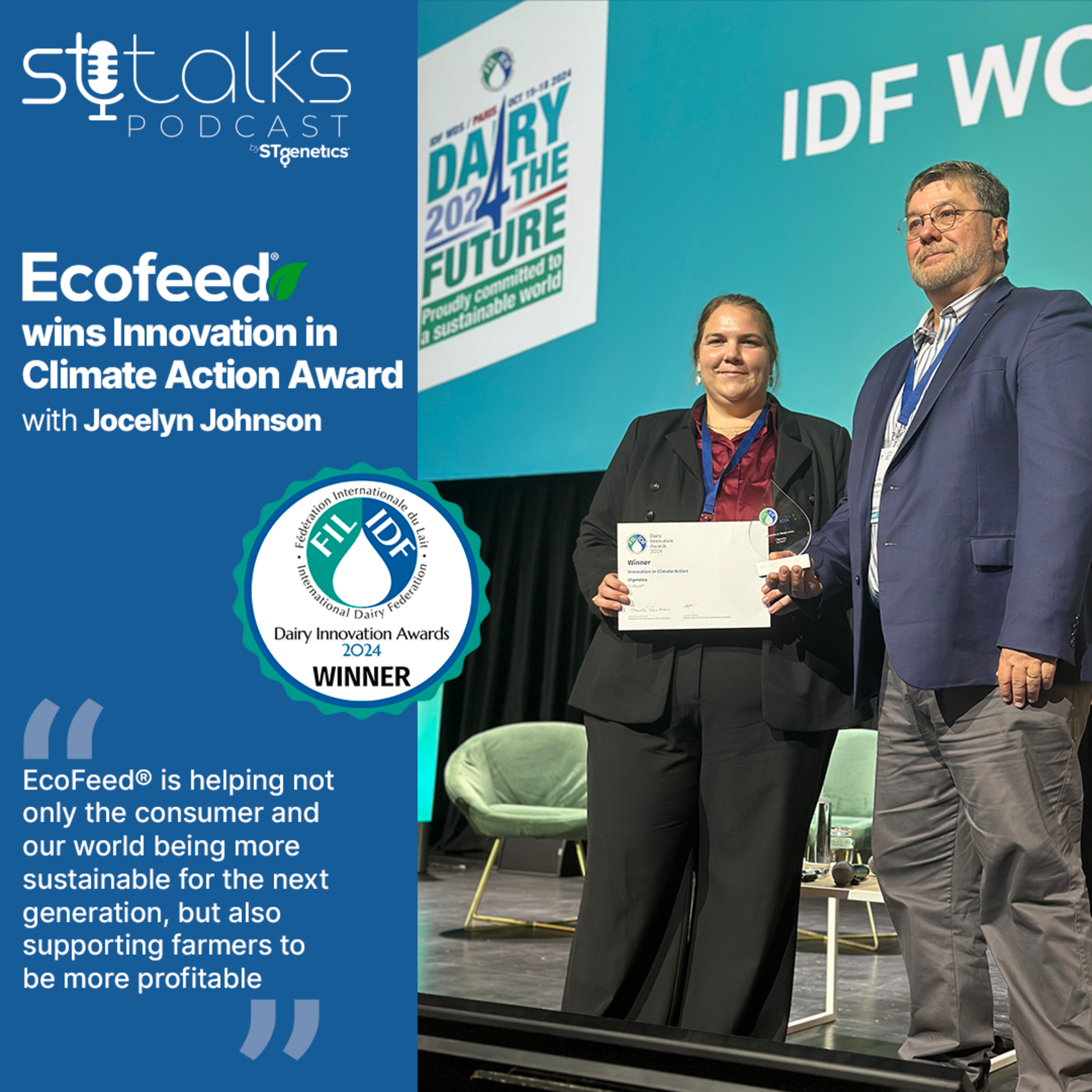 STtalks #224 - EcoFeed® wins Innovation in Climate Action Award with Jocelyn Johnson episode artwork