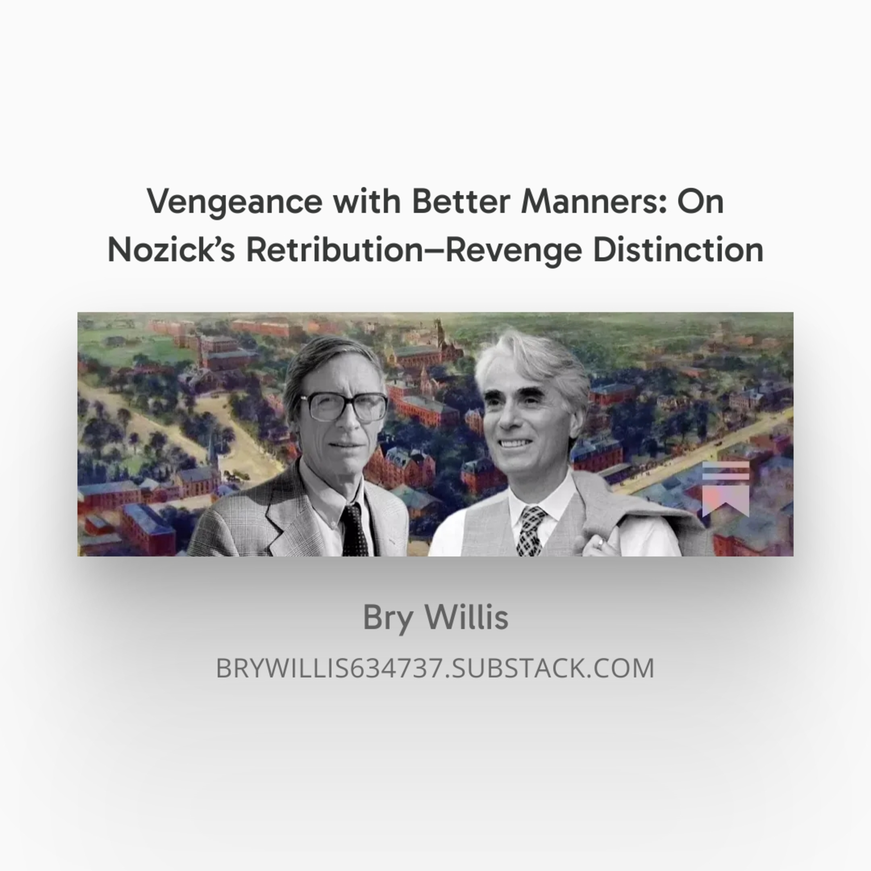 Vengeance with Better Manners: On Nozick’s Retribution–Revenge Distinction episode artwork