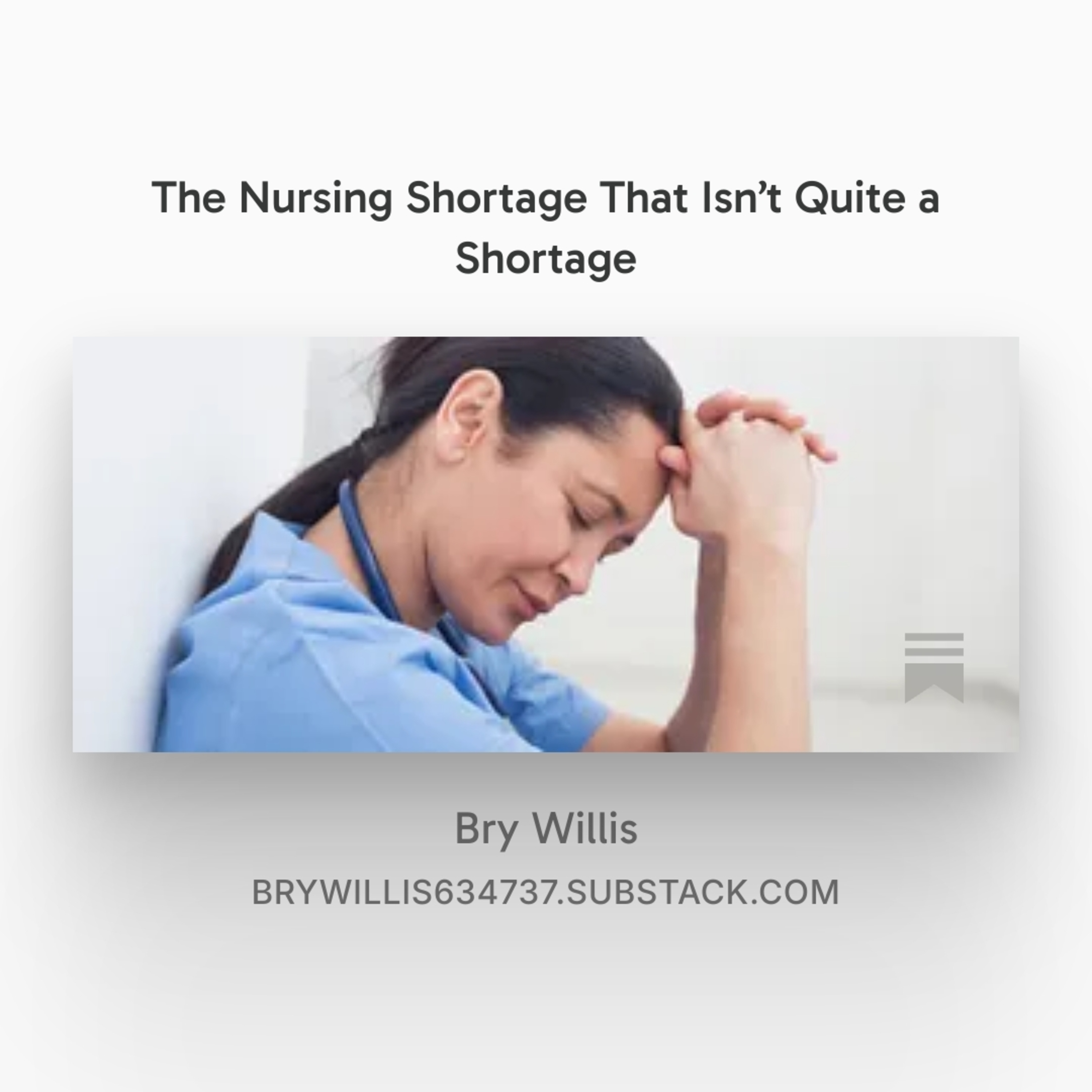 The Nursing Retention Crisis: A Philosophical and Economic Critique episode artwork