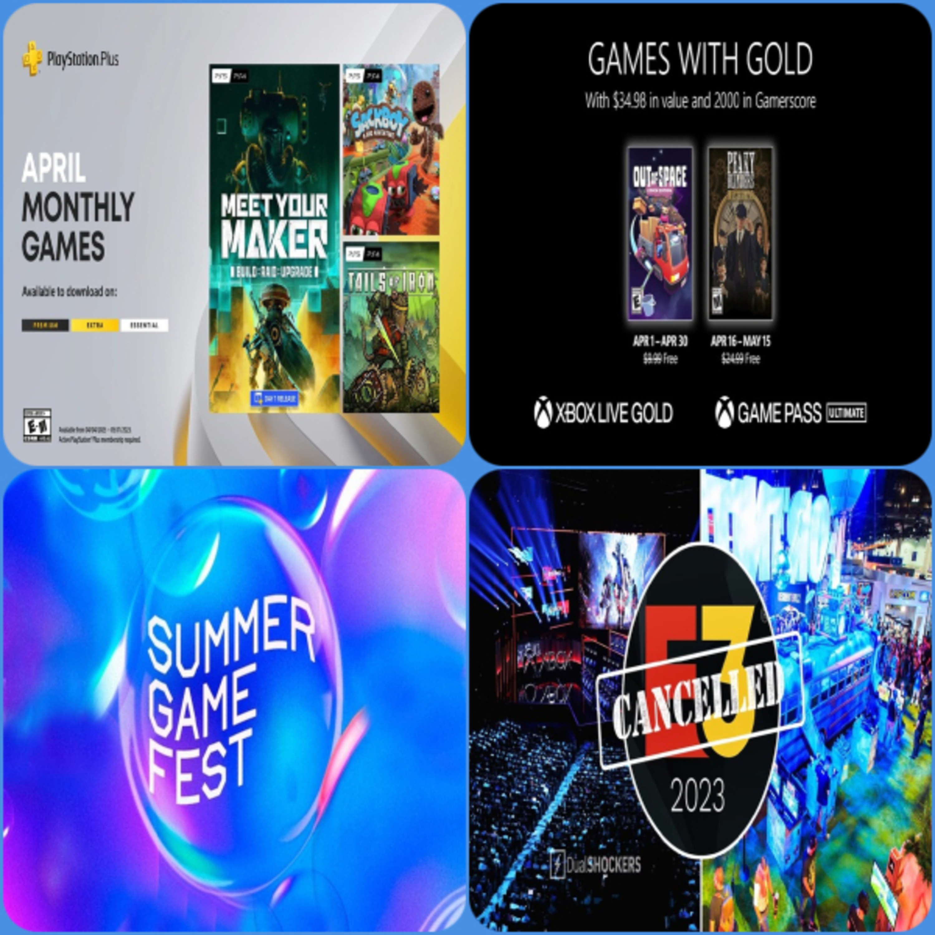 Juegos GRATIS de abril y los juegos mas destacables que salen este mes, Se cancela E3 2023 y ahora que pasara?, Summer Game Fest 2023 y mas eventos del verano episode artwork