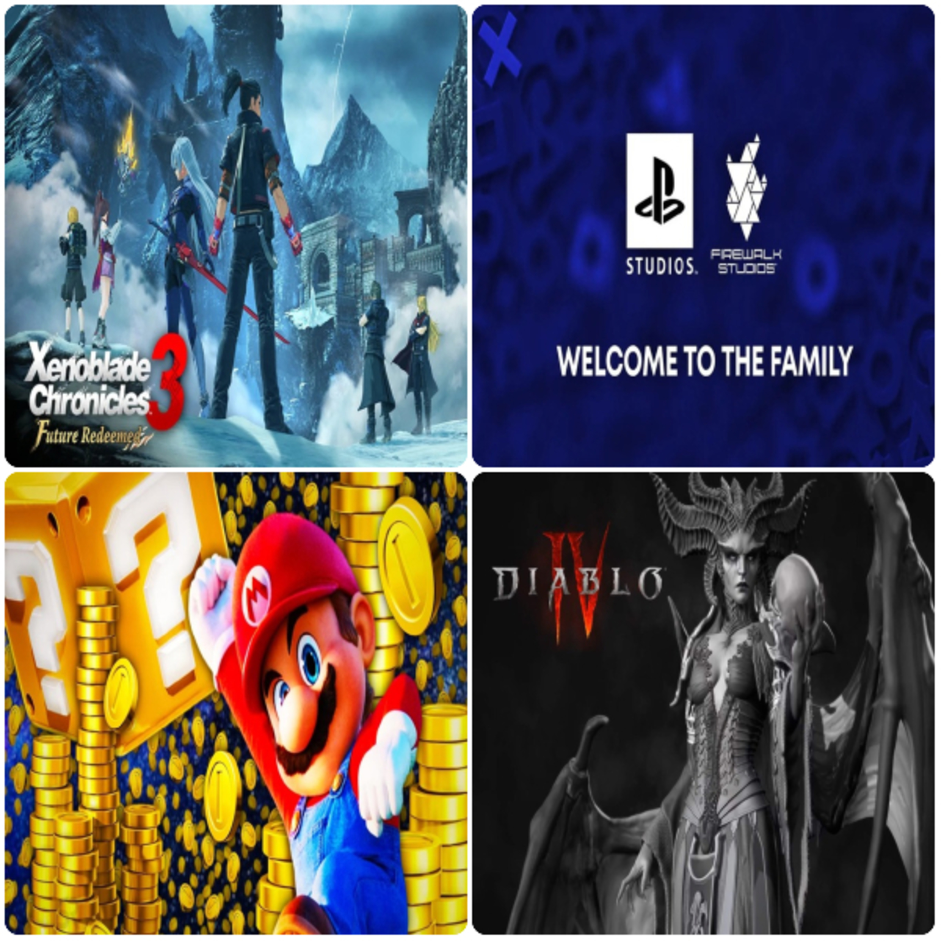 PLAYSTATION compra nuevo estudio, Nuevas fechas para el Beta de DIABLO IV, Future Redeemed nuevo contenido de XENOBLADE CHRONICLES 3, SUPER MARIO BROS La Pelicula llegara a los MIL MILLONES y más episode artwork