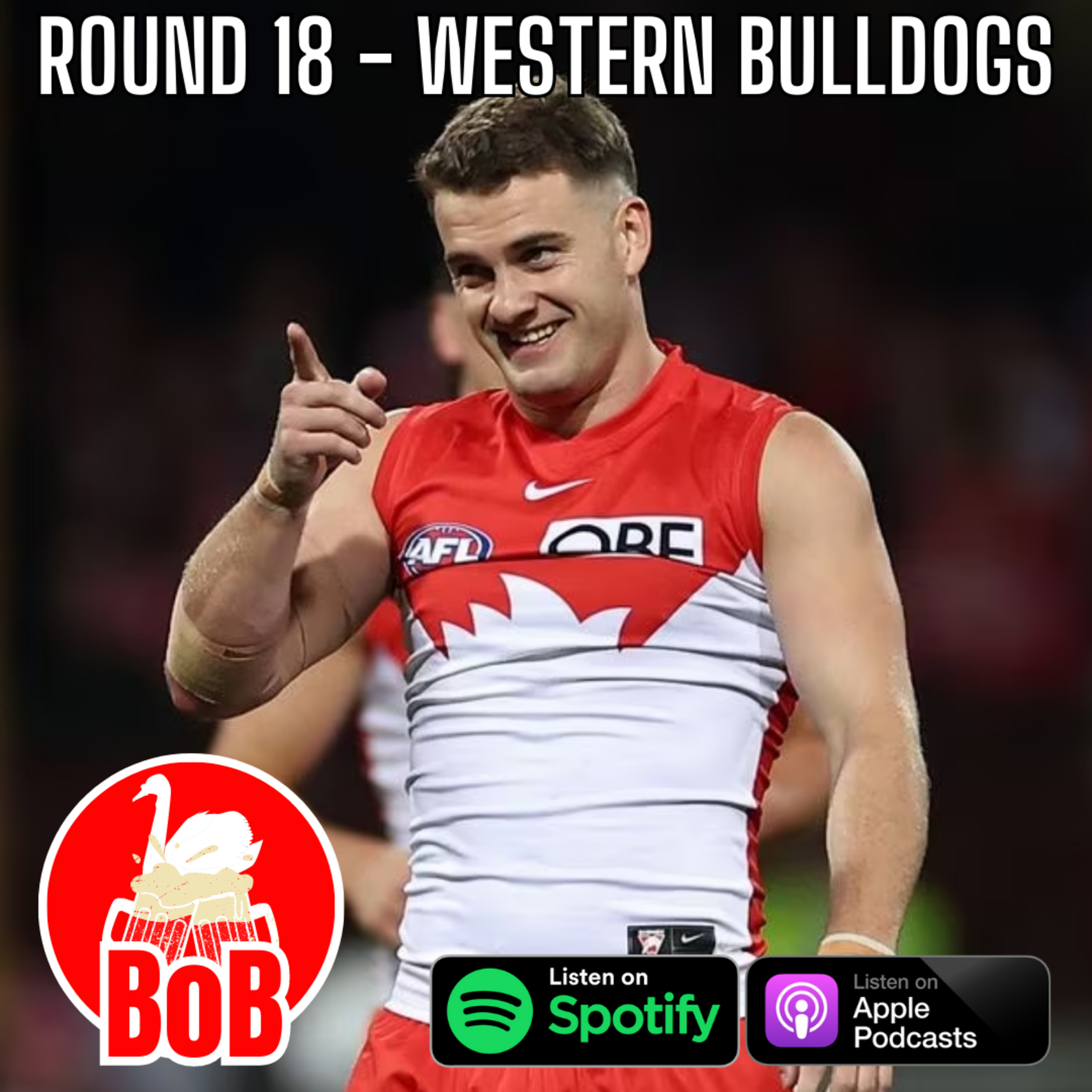 S23: R18 v WBD | Swans get ontop of a close one over the Dogs, and win the free kick count. episode artwork