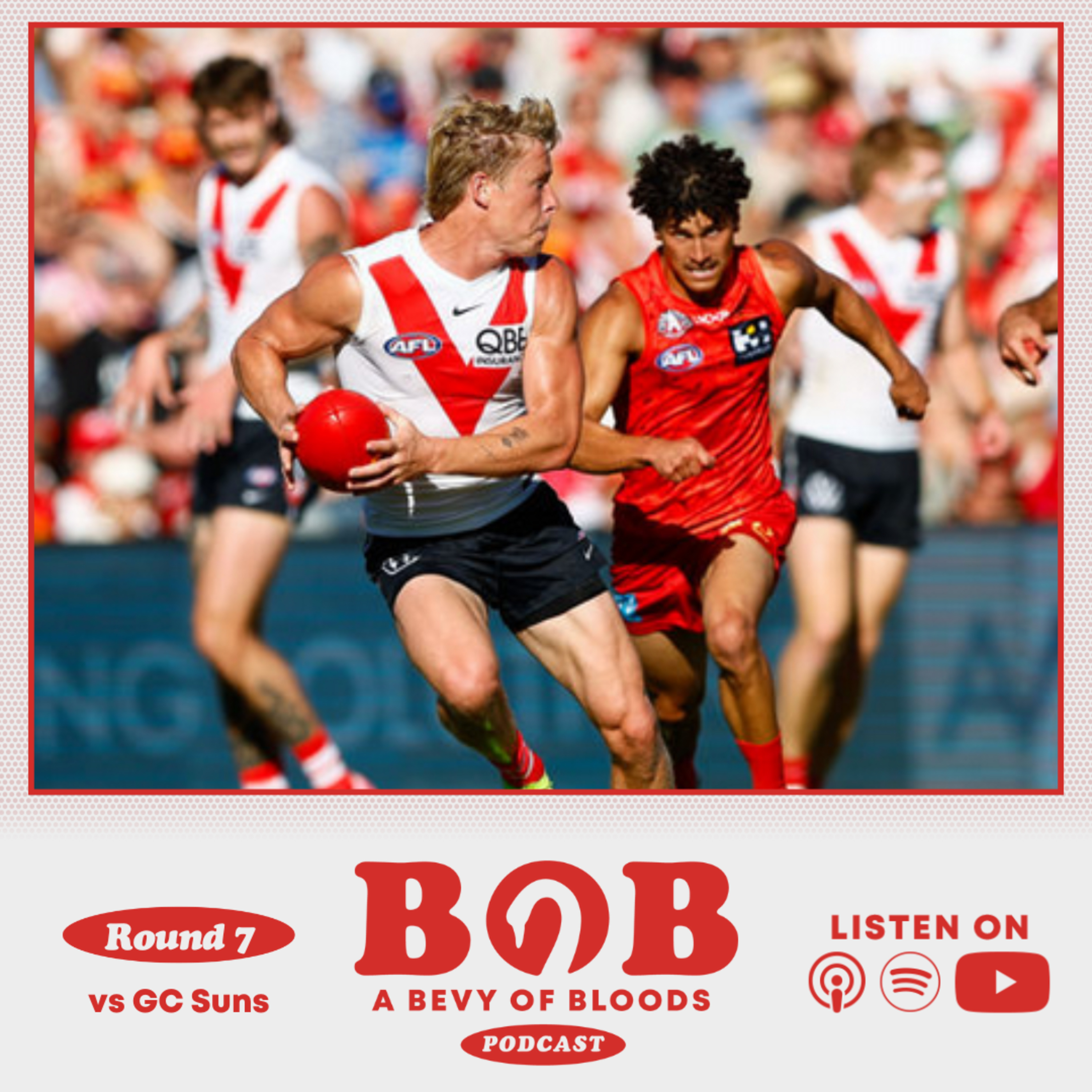 S25 R7: SYD v GCS |  Swans watch it get away against the Suns. episode artwork