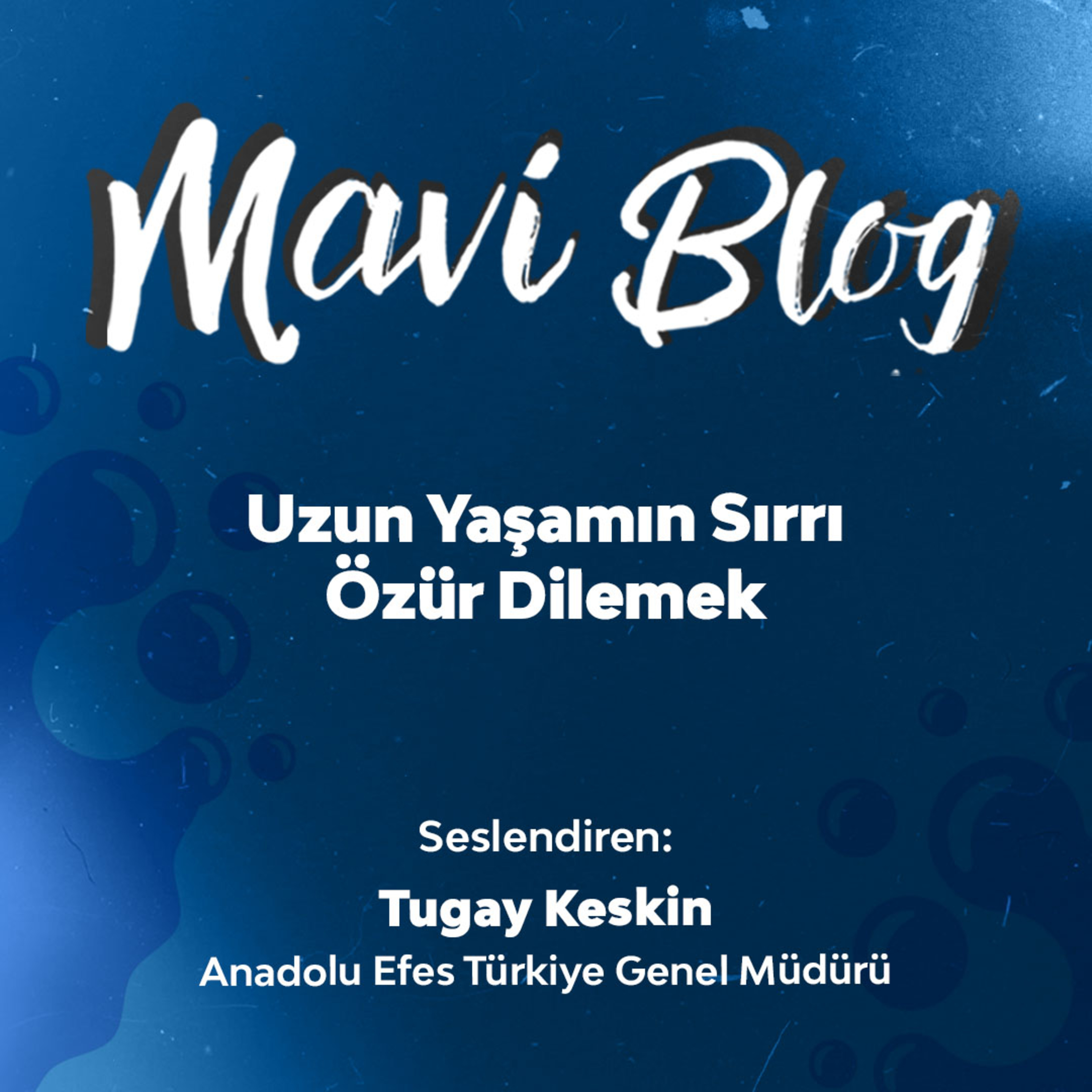 Mavi Blog #9: Uzun Yaşamın Sırrı Özür Dilemek