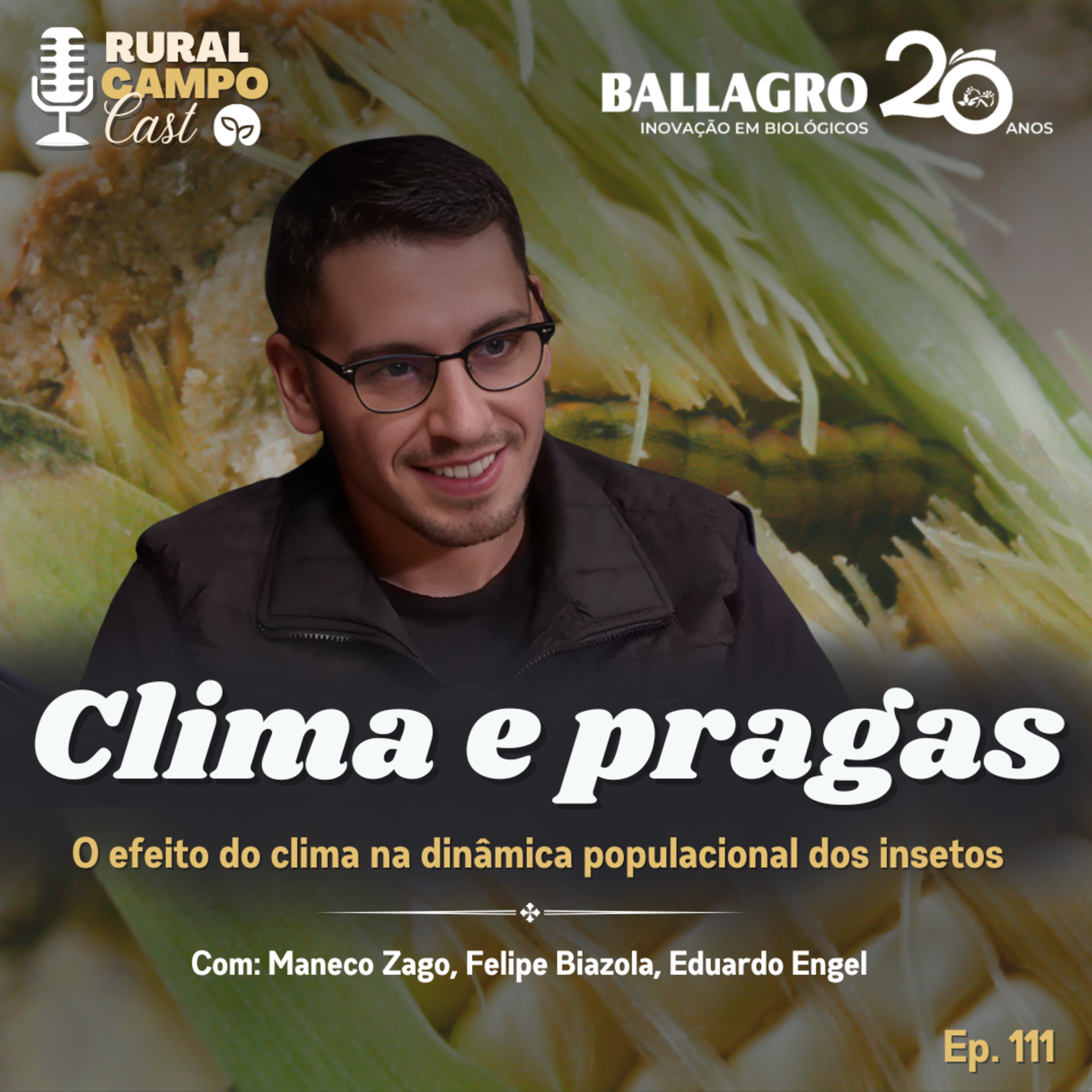 RuralCampoCast 111 / Clima e Pragas - O efeito do clima na dinâmica populacional dos insetos episode artwork