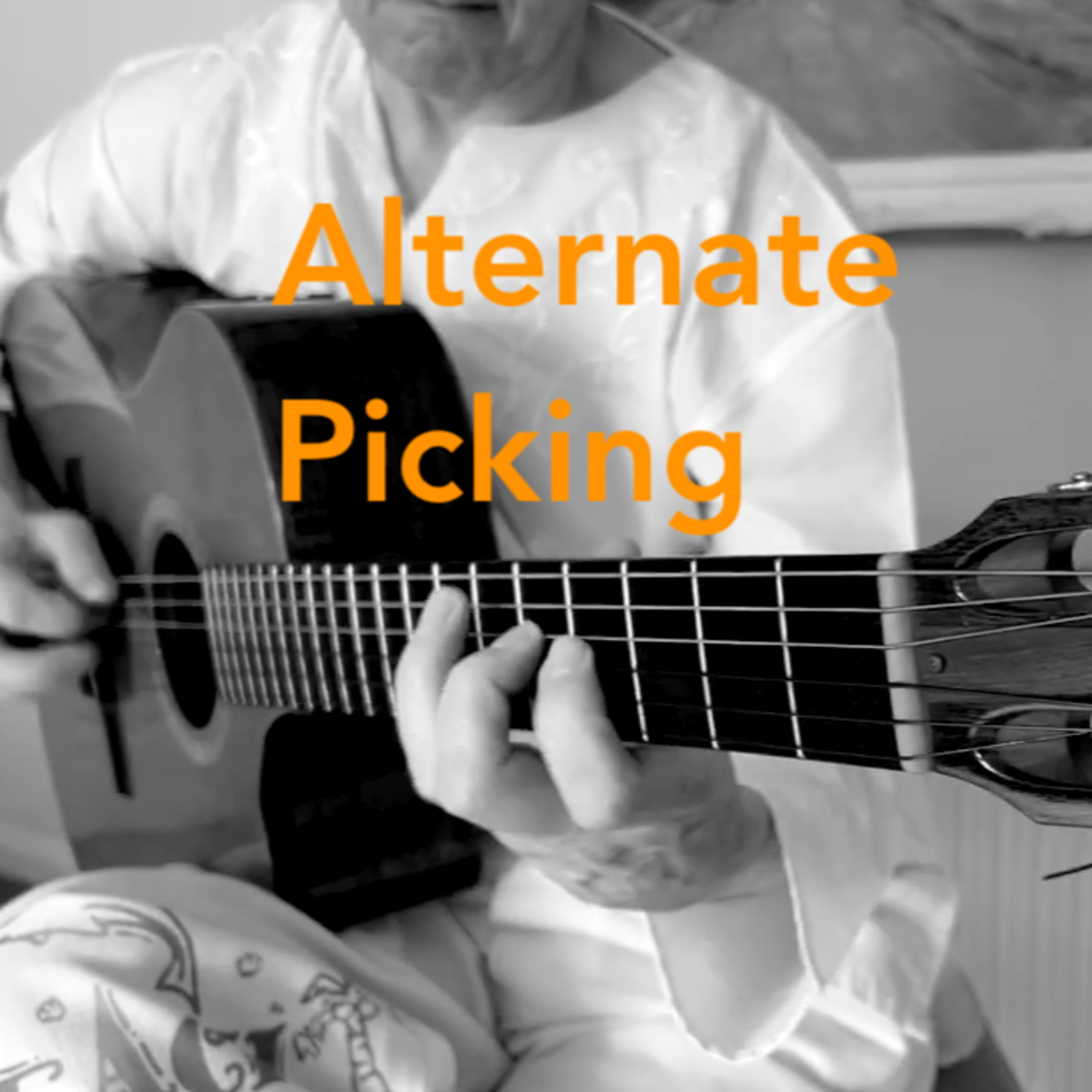 Alternate Picking 6 note guitar groupings 100 bpm [Jazz/Fusion]