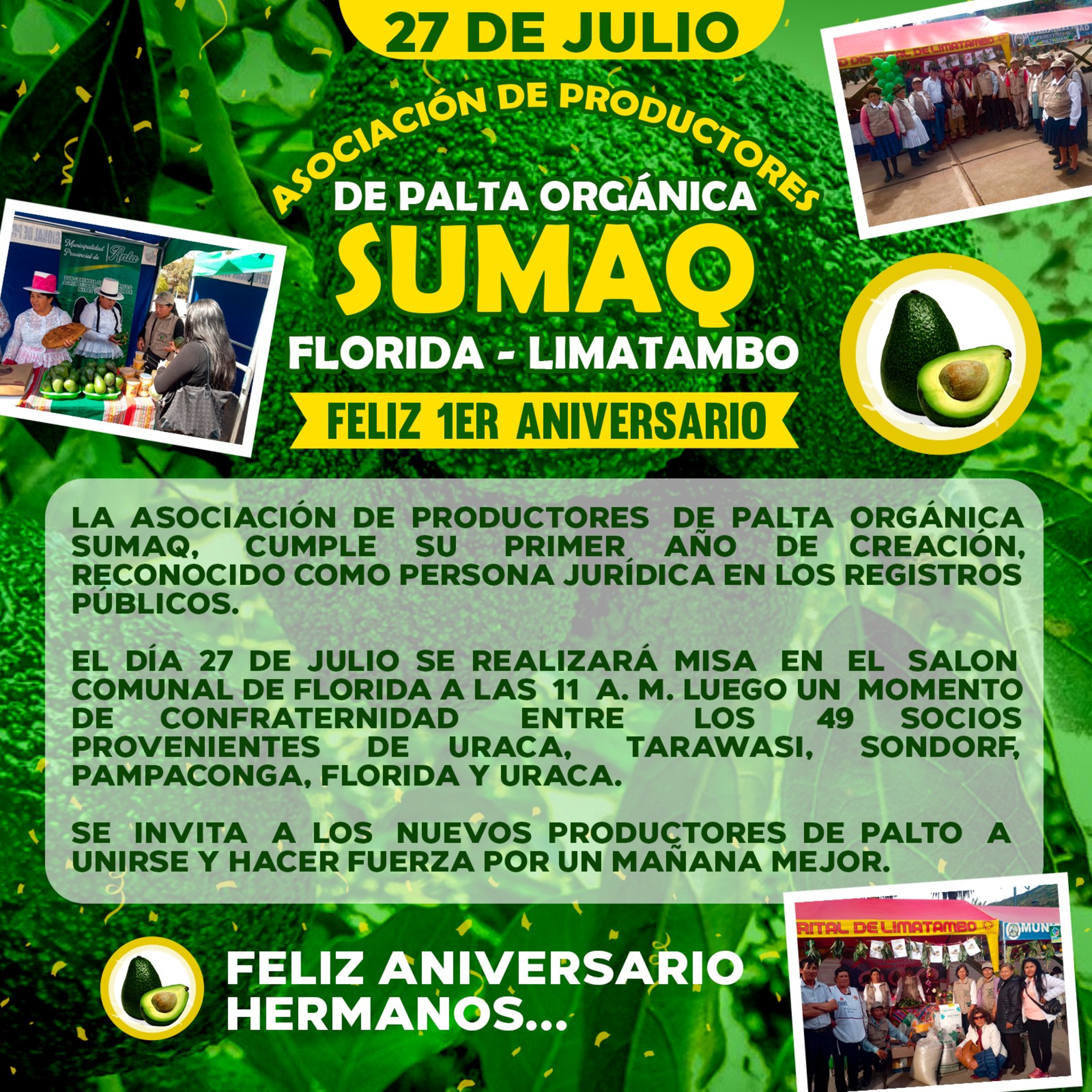 😋🥑 Feliz aniversario Asociación de productores de palto orgánico Sumaq Florida - Limatambo - Cusco.  episode artwork