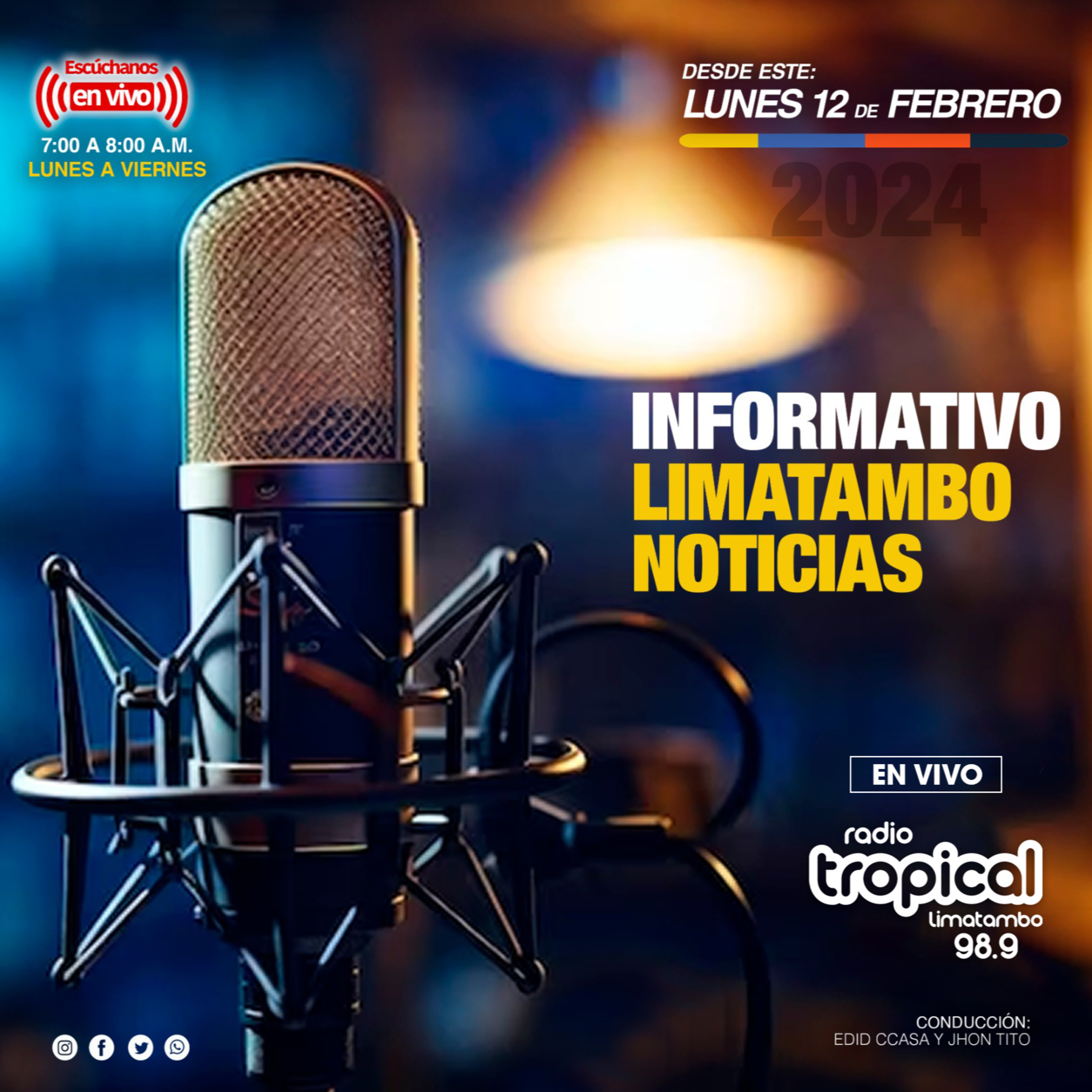 🙋🏽📻 Informativo Limatambo Noticias, programa producido por la MDL. 13/02/2024 episode artwork