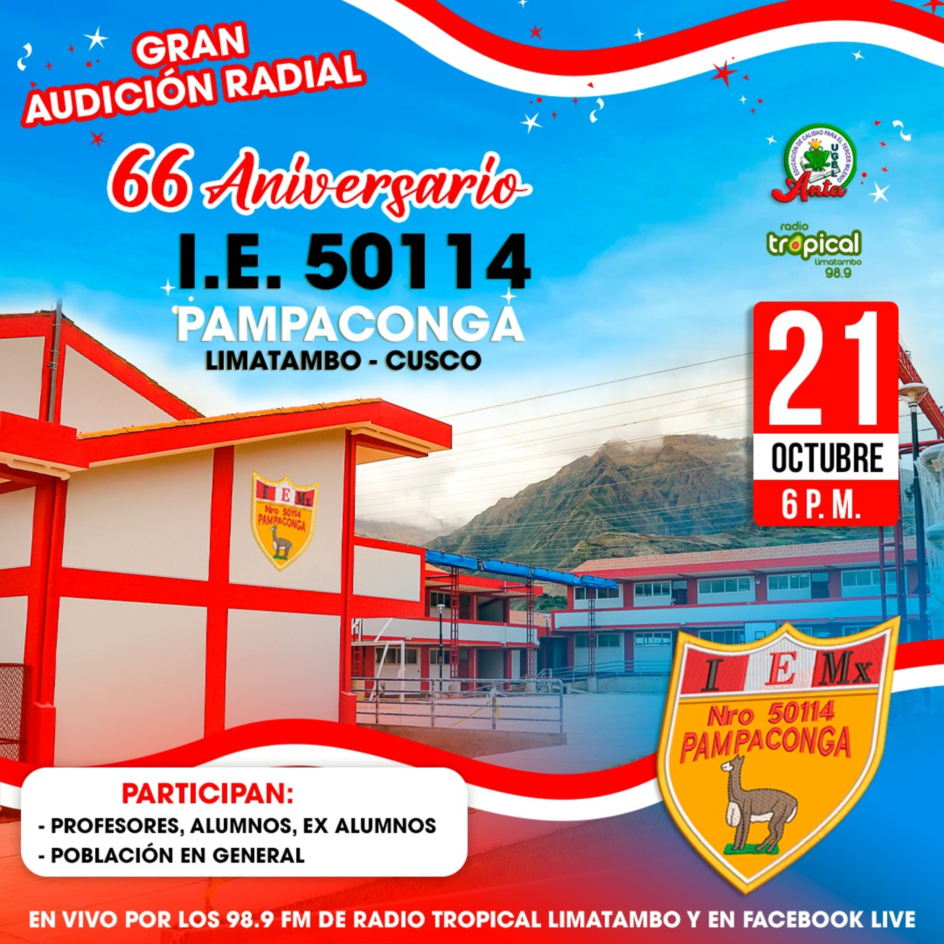 📻🤗 Radio en vivo - avisos y comunicados de la hora 17/10/2024 - Limatambo - Mollepata - Curahuasi episode artwork