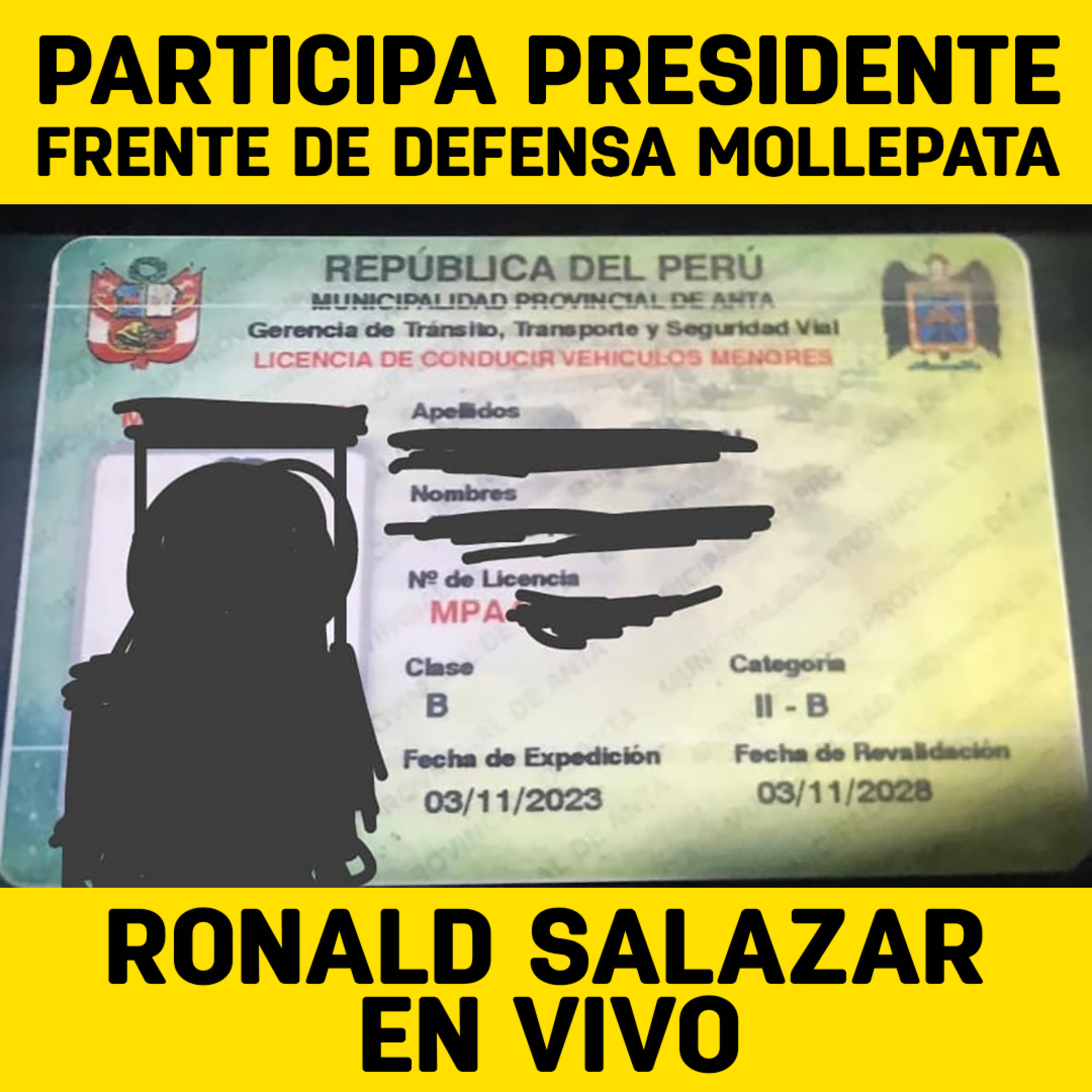 📻🏍️ Participa presidente del frente de defensa de Mollepata, sobre licencias de conducir, llamado de la comunidad San Francisco  episode artwork