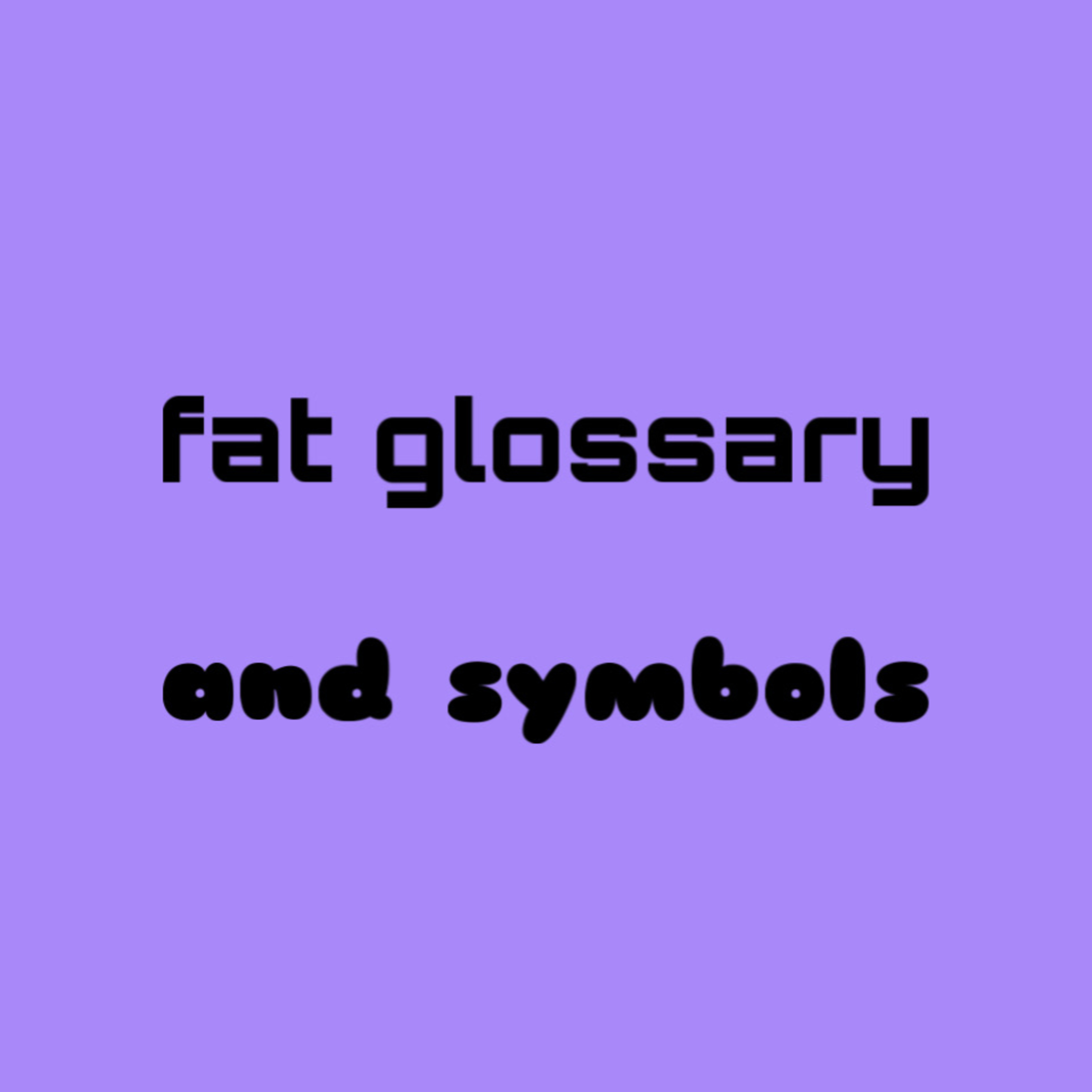 12 fat terms & symbols you should know about episode artwork
