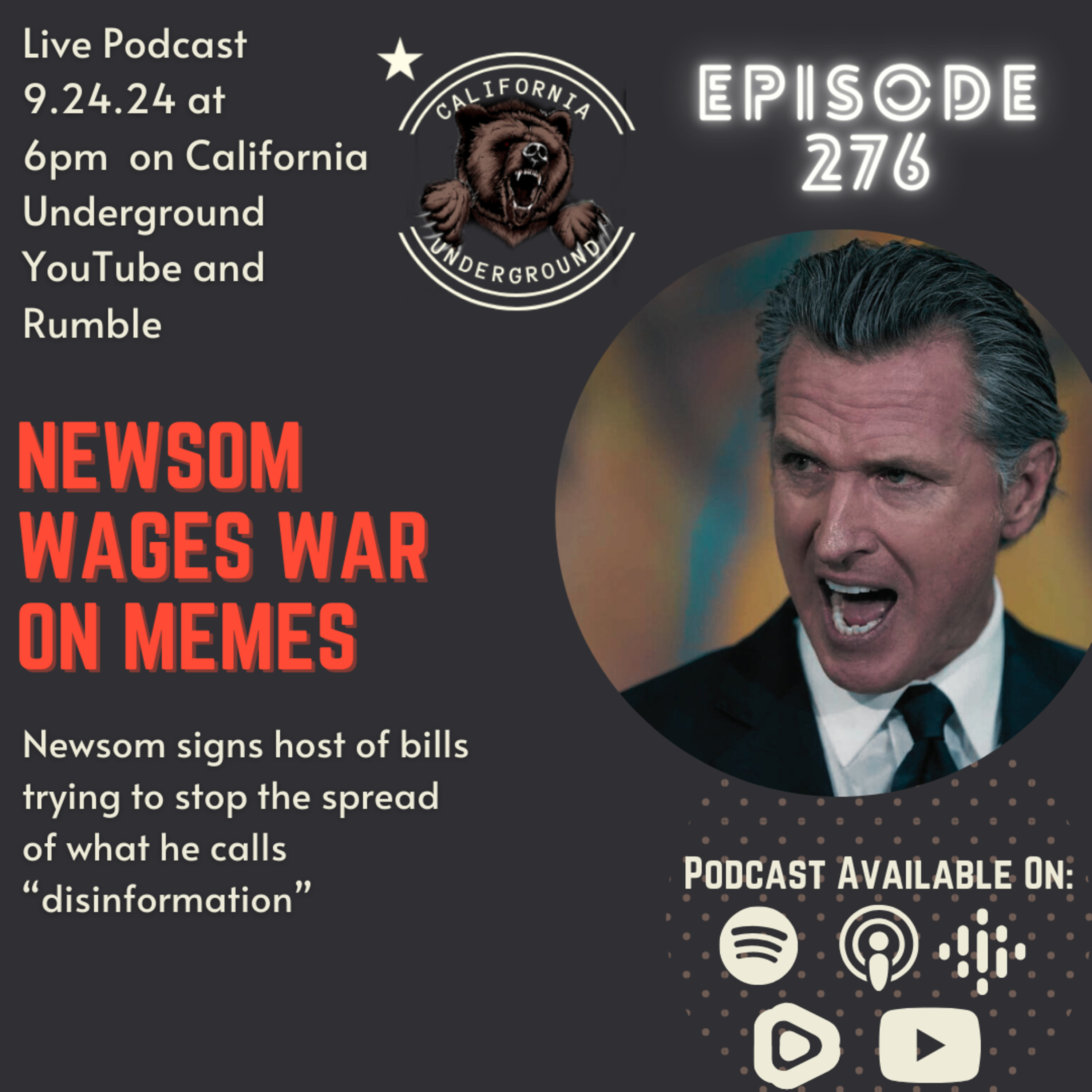 Ep. 276: Newsom Wages War on Memes episode artwork