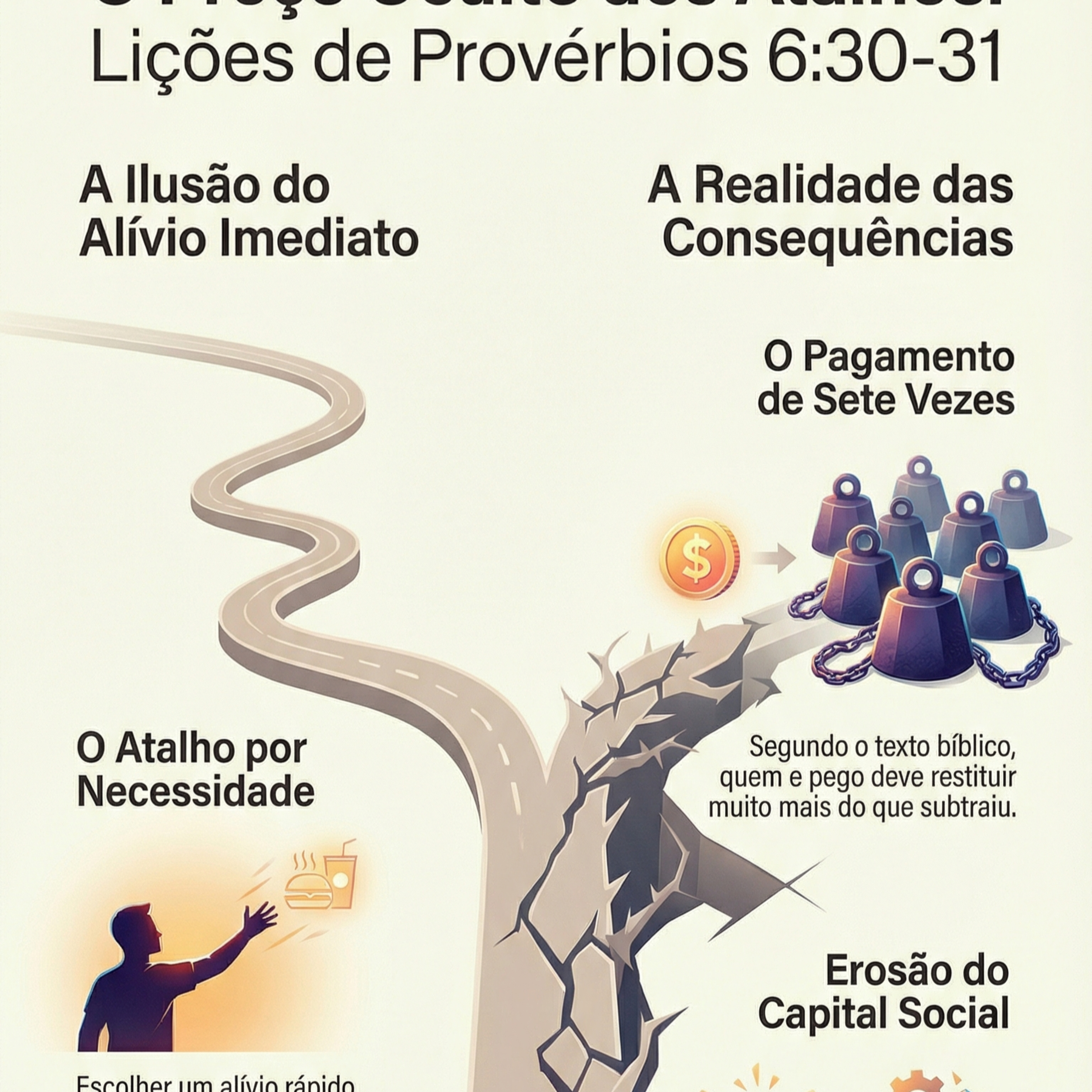 Provérbios 6:30-31 - O engano da vida fácil.