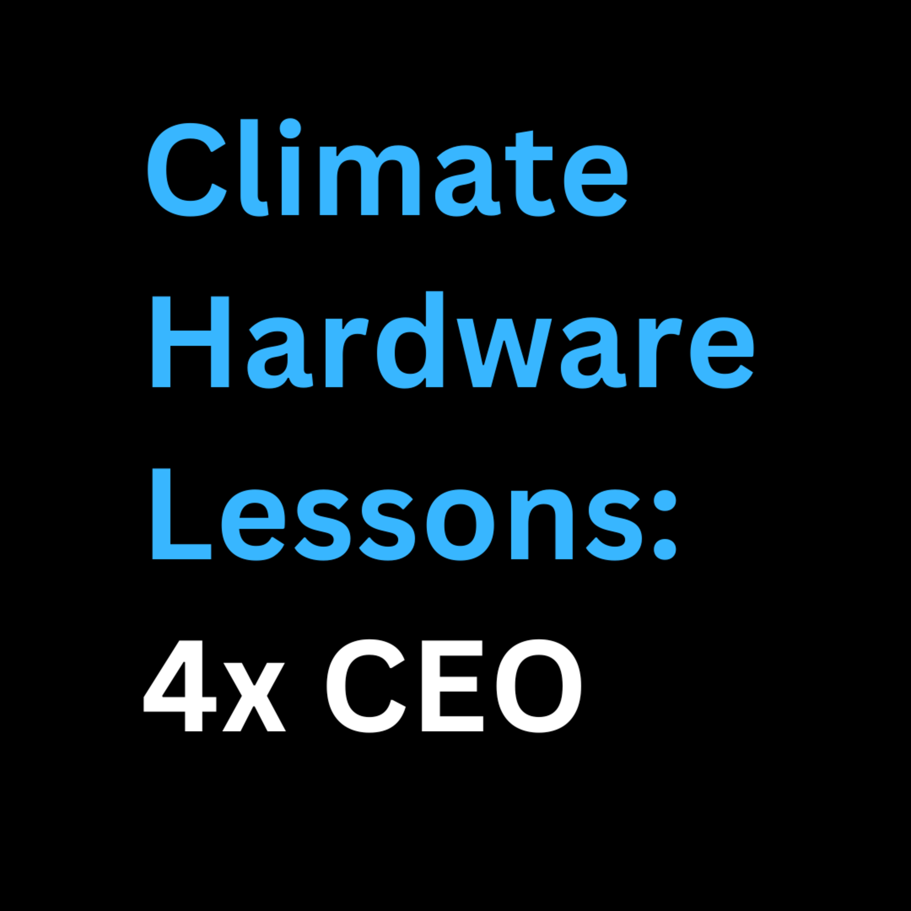 Climate CEOs: Scaling Startups