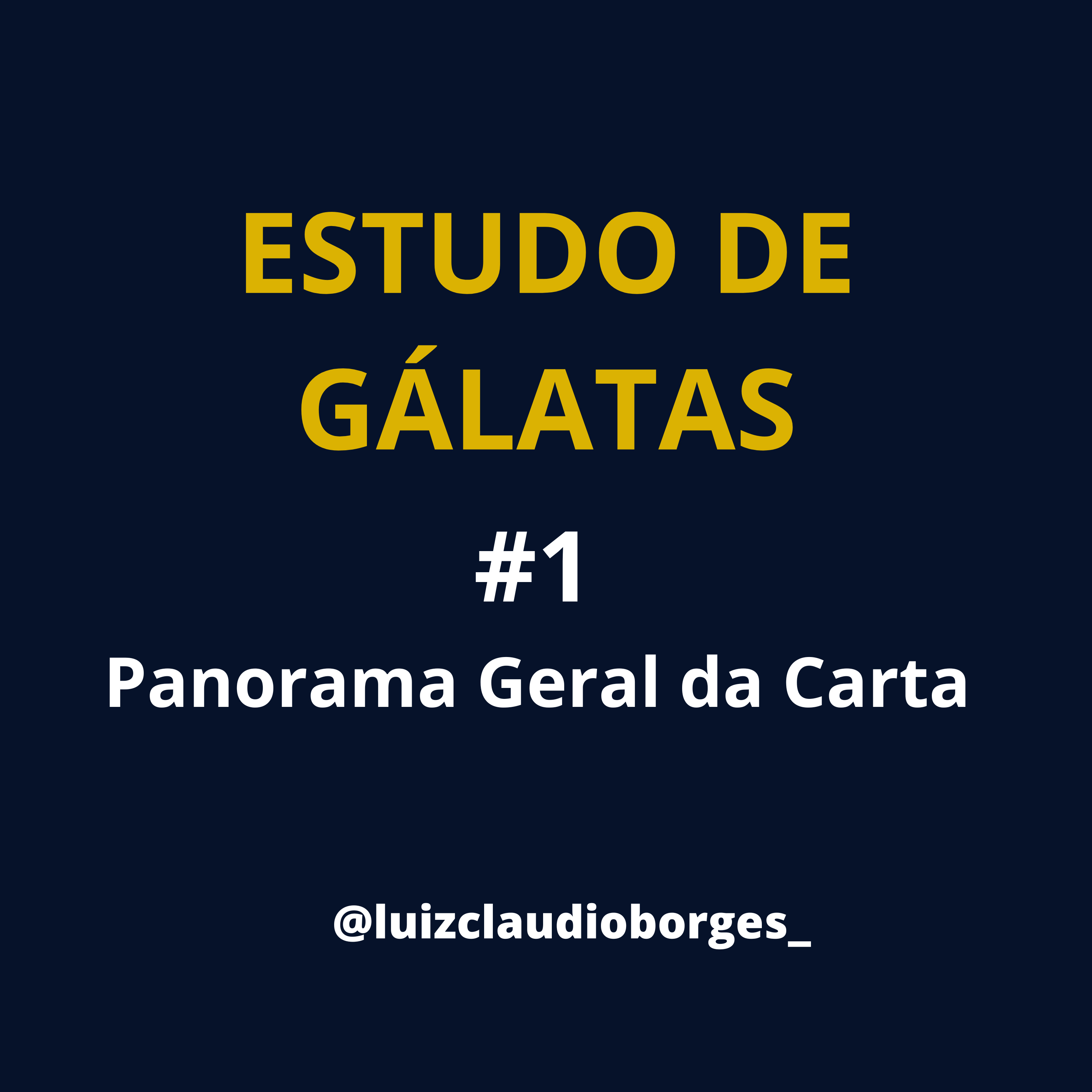 Série Estudo de Gálatas - #1 Panorama geral da Carta episode artwork