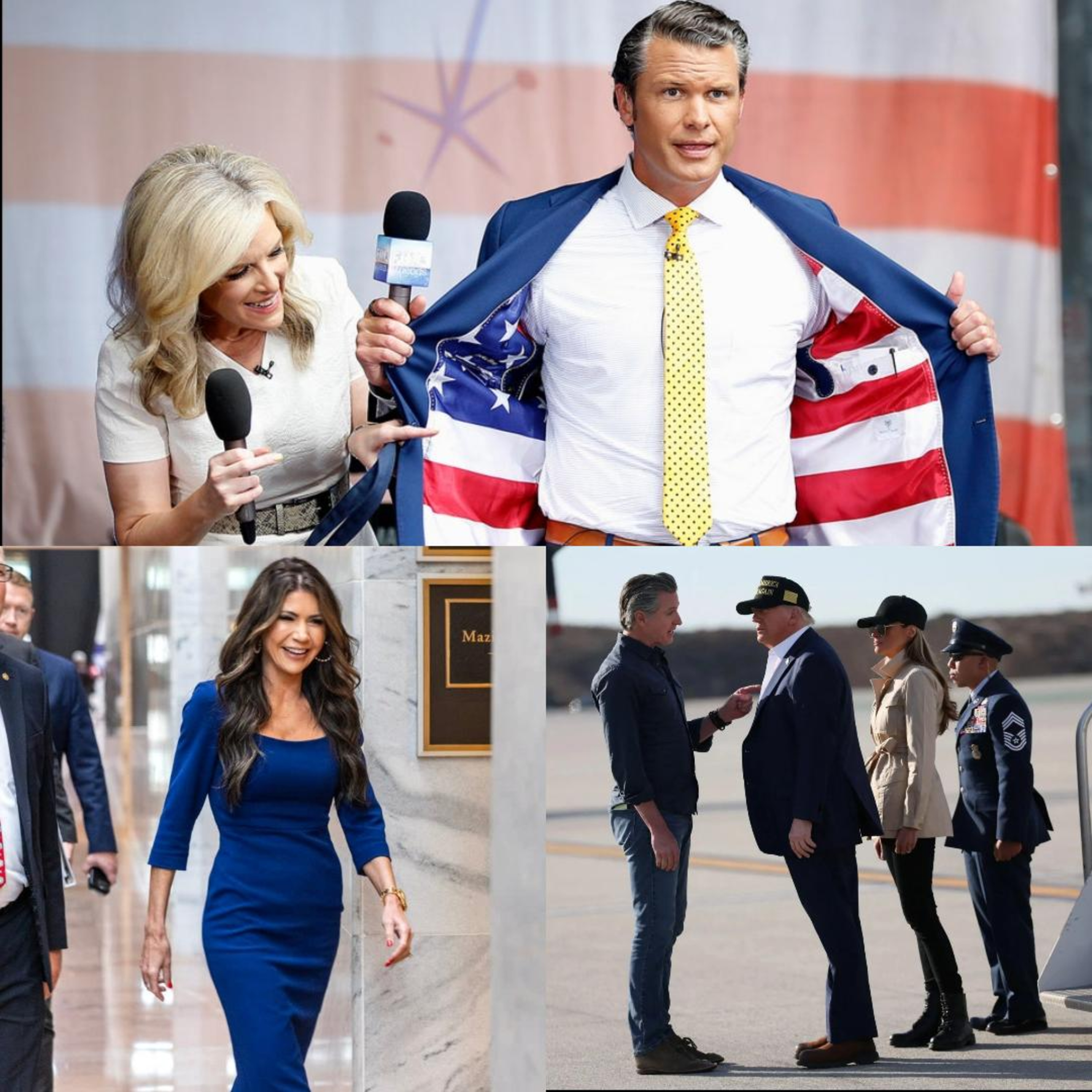 Hegseth, Noem, & Trump