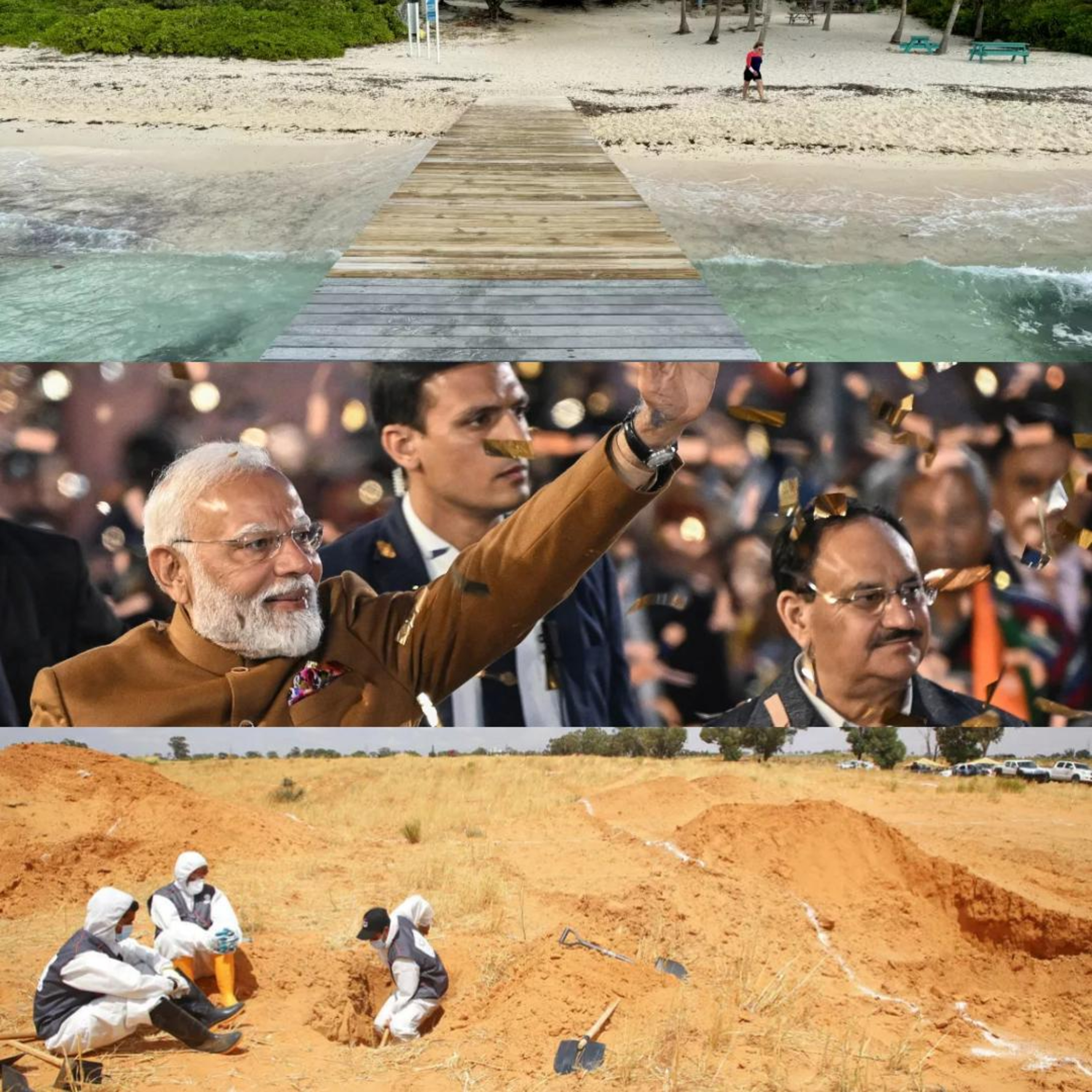 Caribbean Sea, India, & Libya