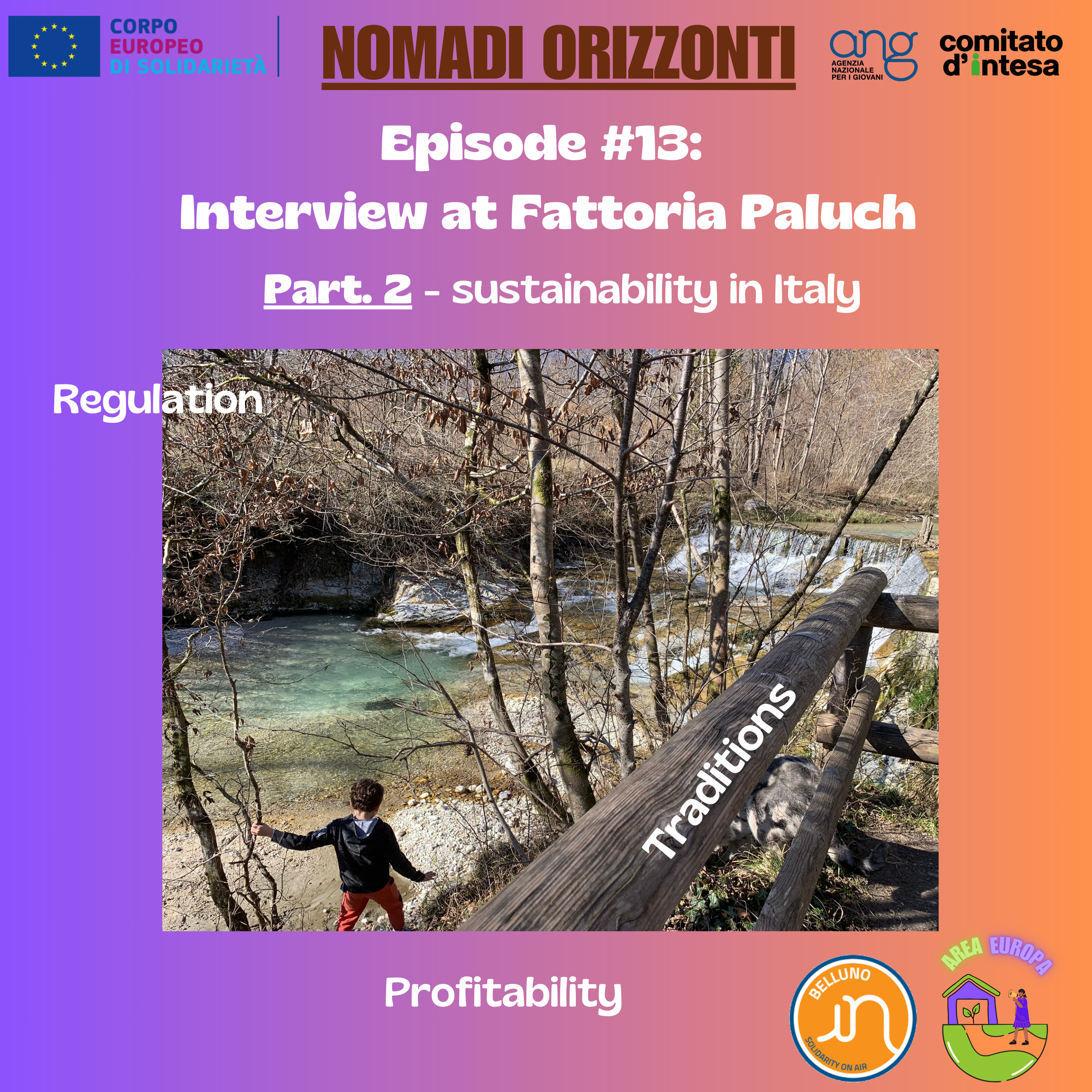 Nomadi Orizzonti #13 (part 2): interview at Fattoria Paluch - sustainability in Italy episode artwork